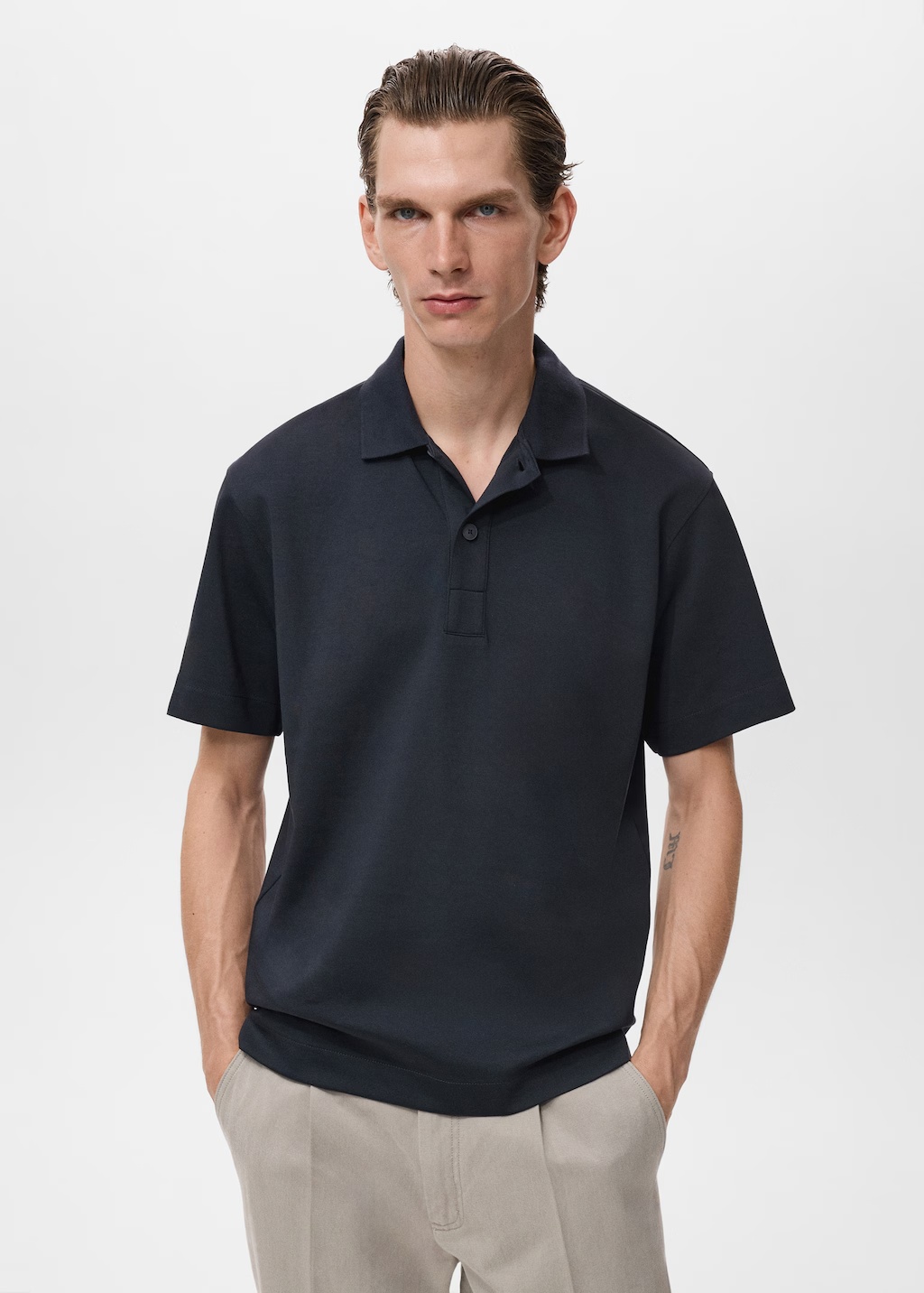 Relaxed-fit cotton polo