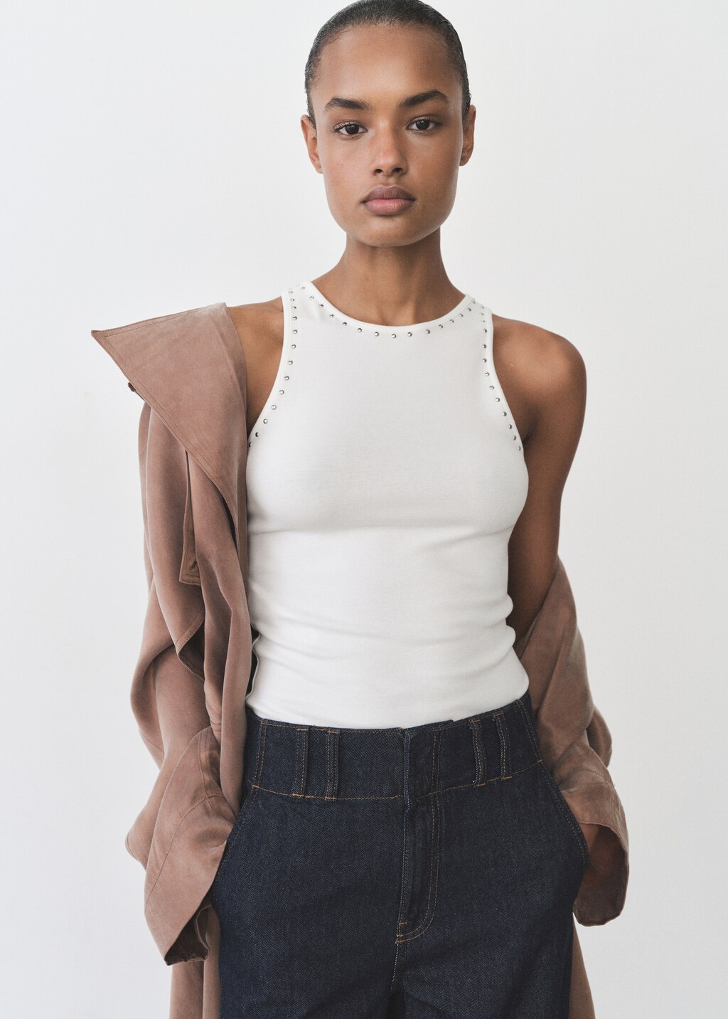 Cotton top with stud detail 6 Cotton top with stud detail