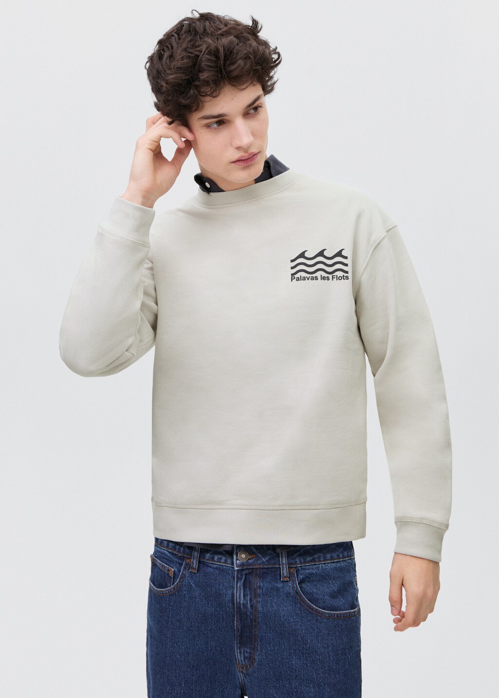 Printed cotton sweatshirt
