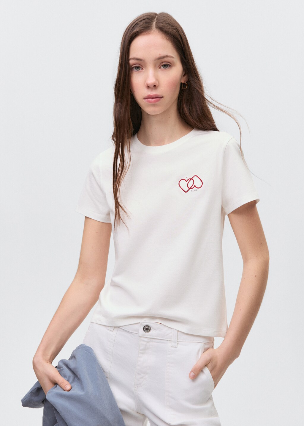Heart print T-shirt