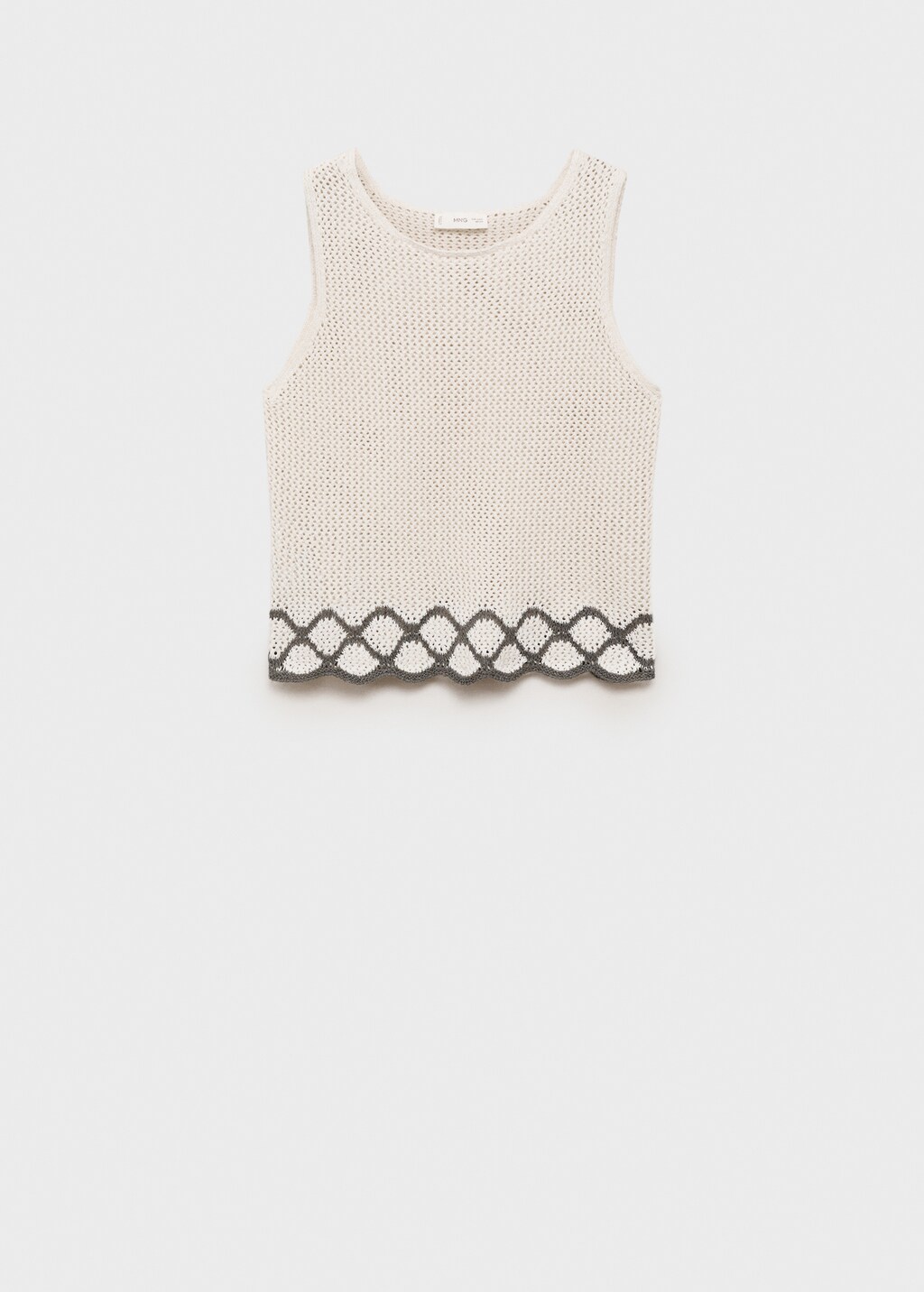 Knitted top with contrast details 7 Knitted top with contrast details