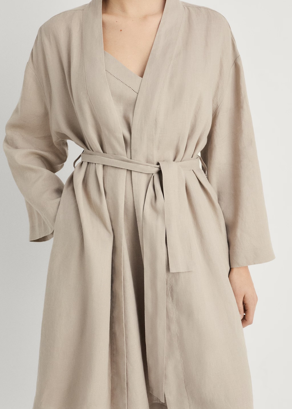 Linen home robe