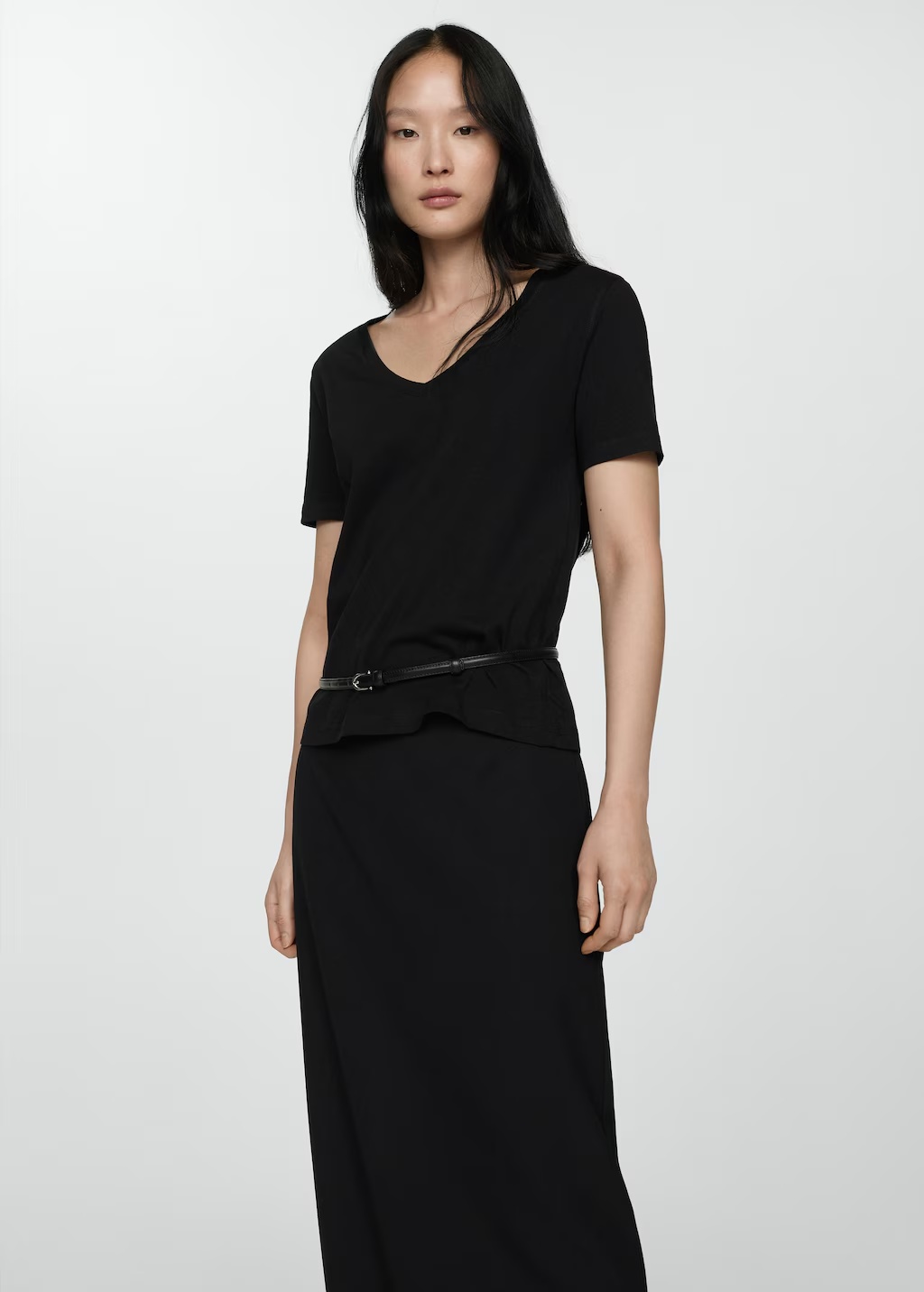 V-neck cotton T-shirt