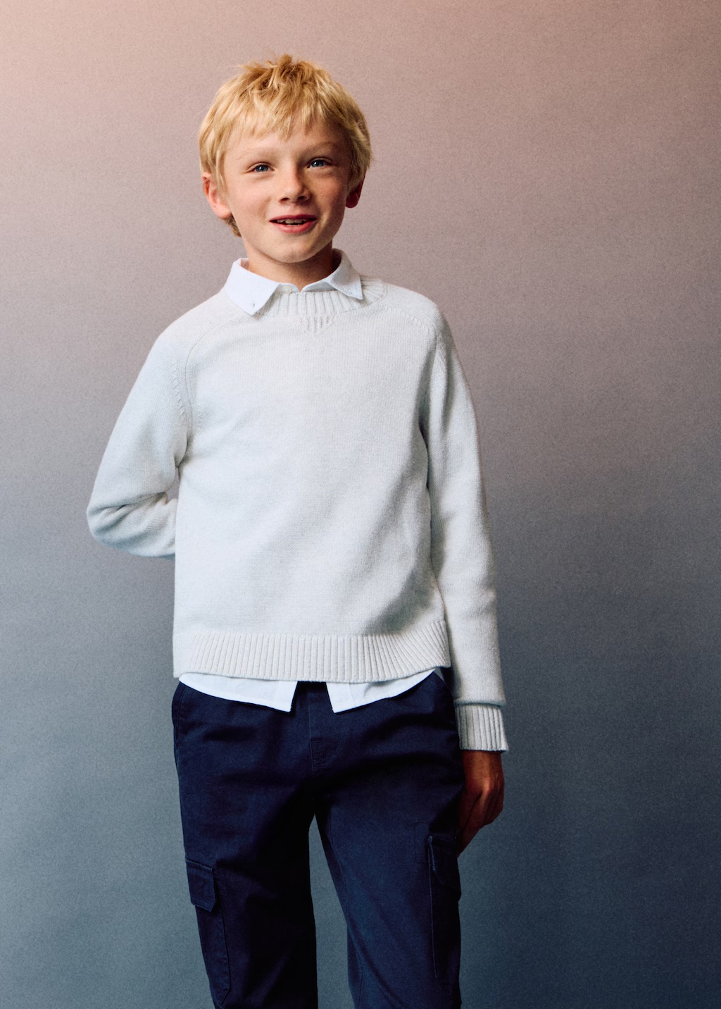 Knitted cotton sweater