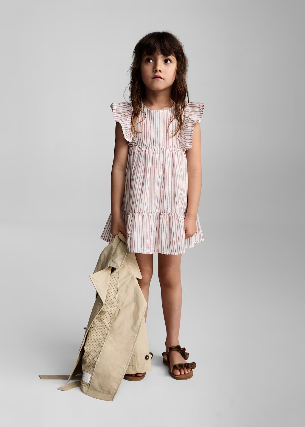 Ruffled striped dress