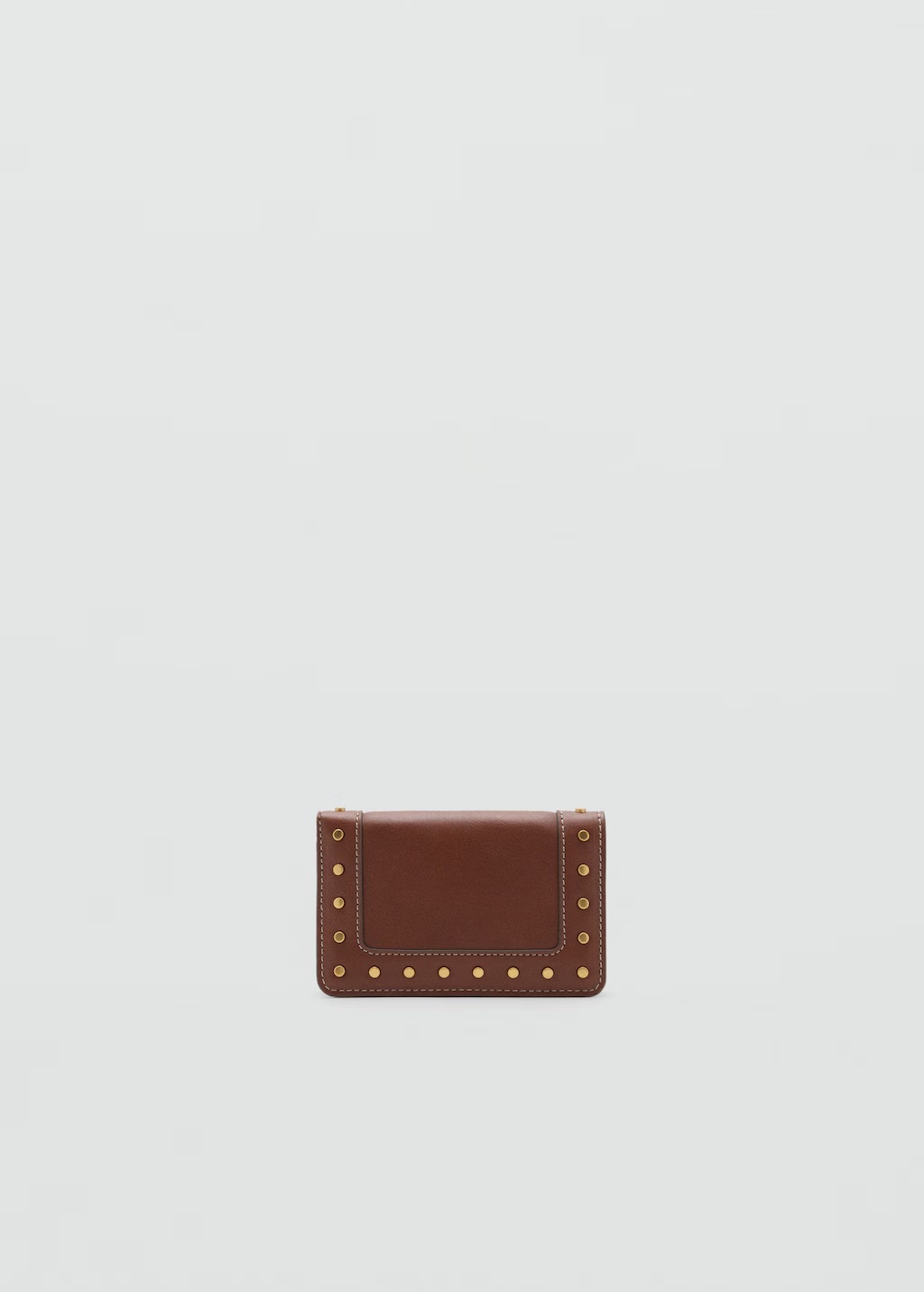 Studded wallet with flap