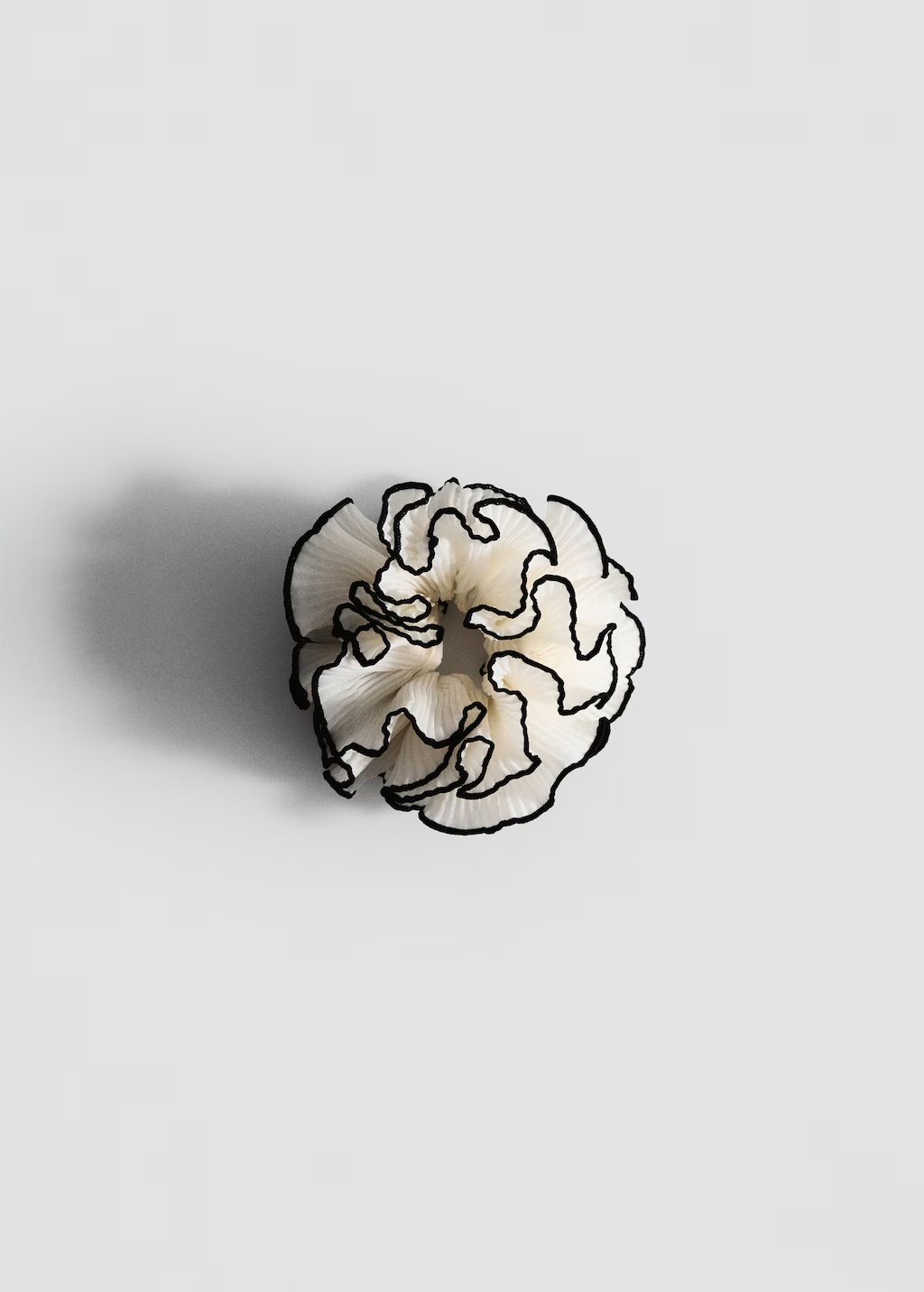 Flower scrunchie with contrasting trim