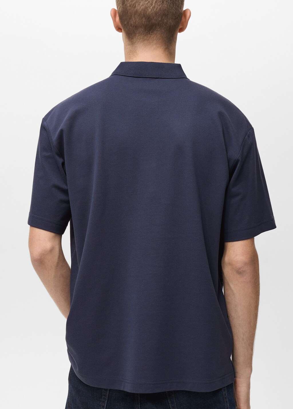 Relaxed-fit cotton piqué polo shirt 4 Relaxed-fit cotton piqué polo shirt