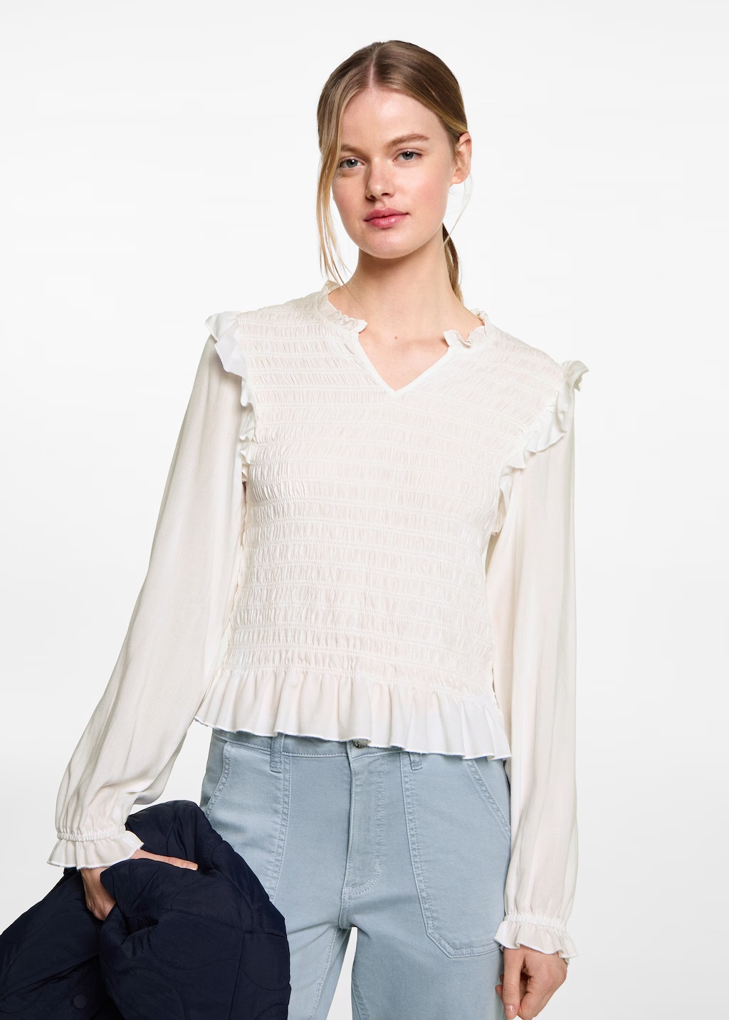Culotte jeans with pockets