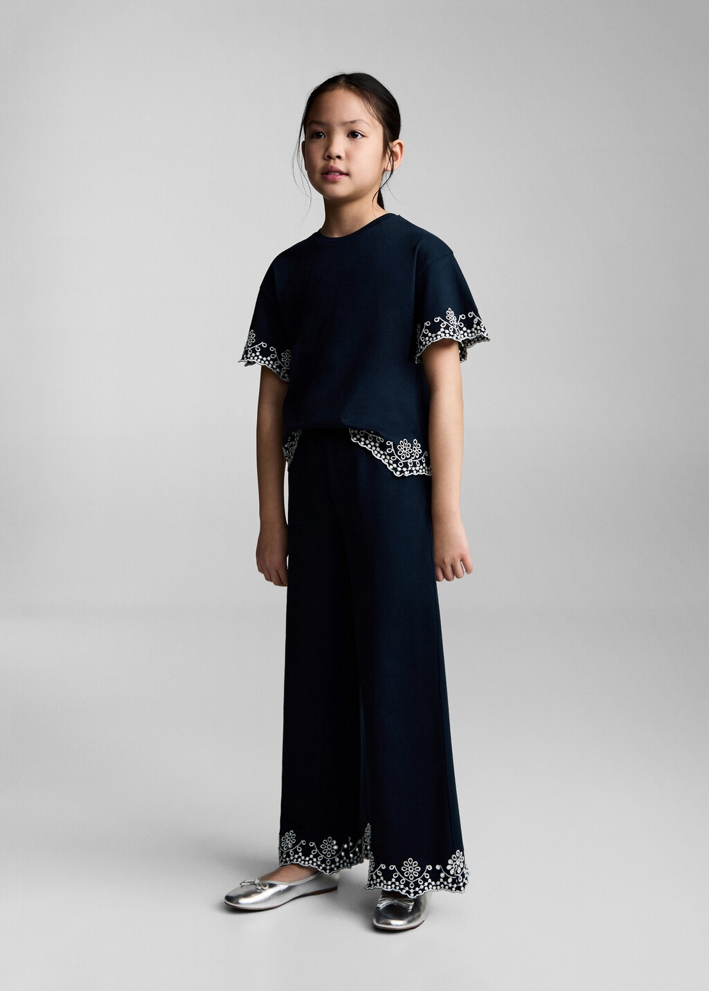 Broderie anglaise cotton troussers