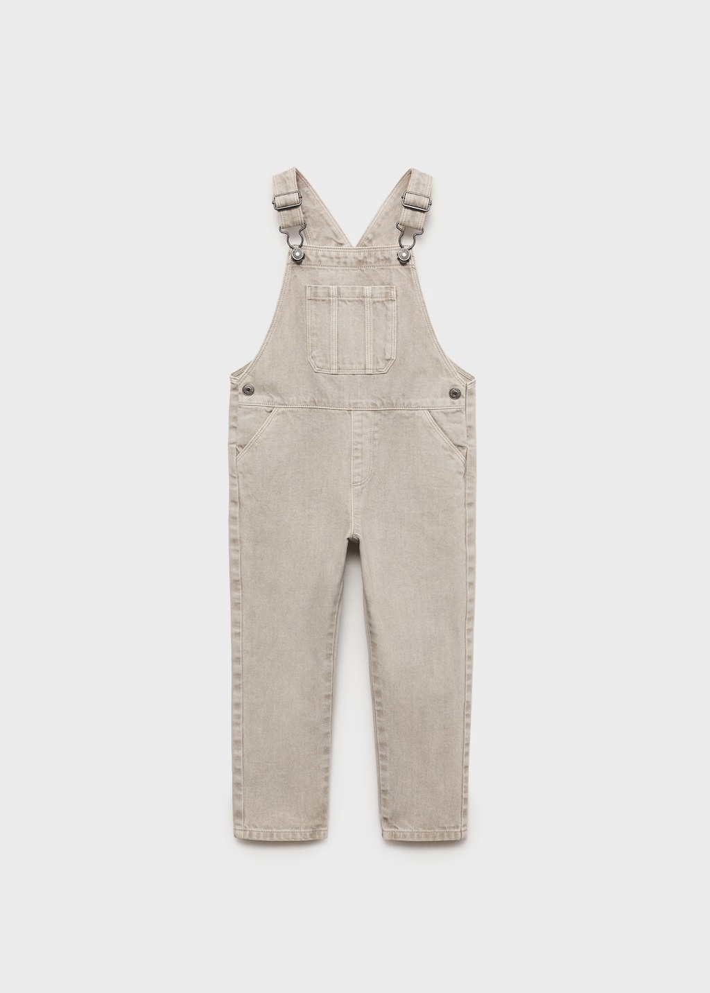 Long denim dungarees