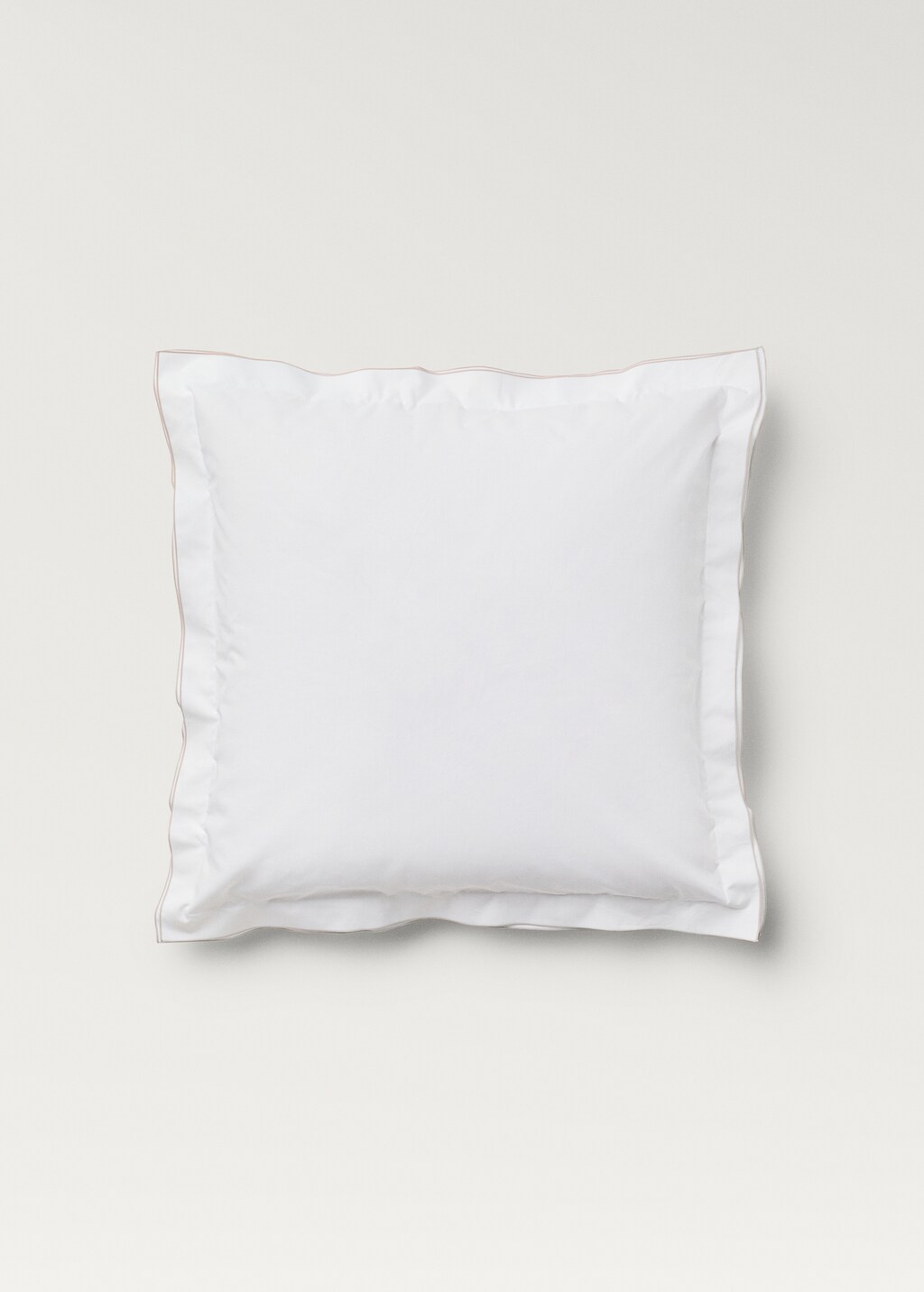 Two cotton percale pillowcases with double overlock 60x60 cm 7 Two cotton percale pillowcases with double overlock 60x60 cm