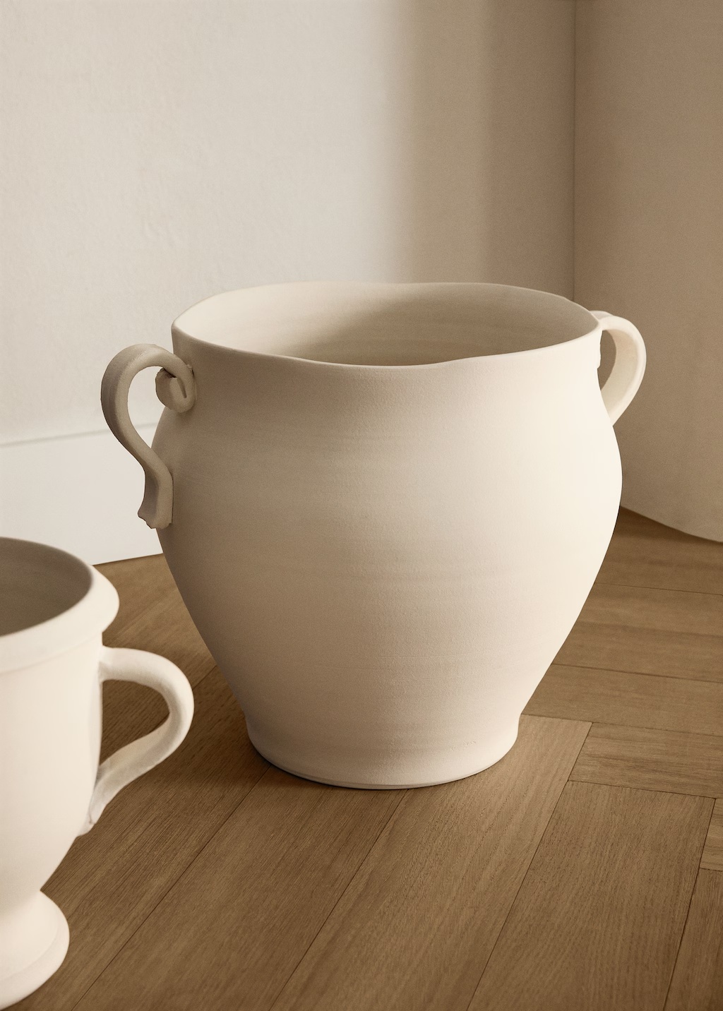 Large terracotta vase with handles