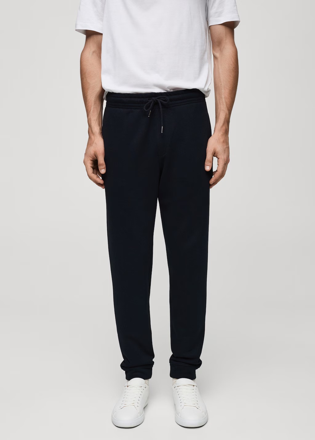 Brushed joggers with elastic waistband