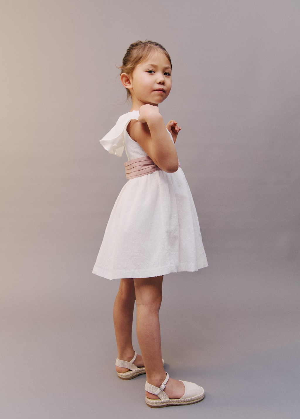 Belt linen dress