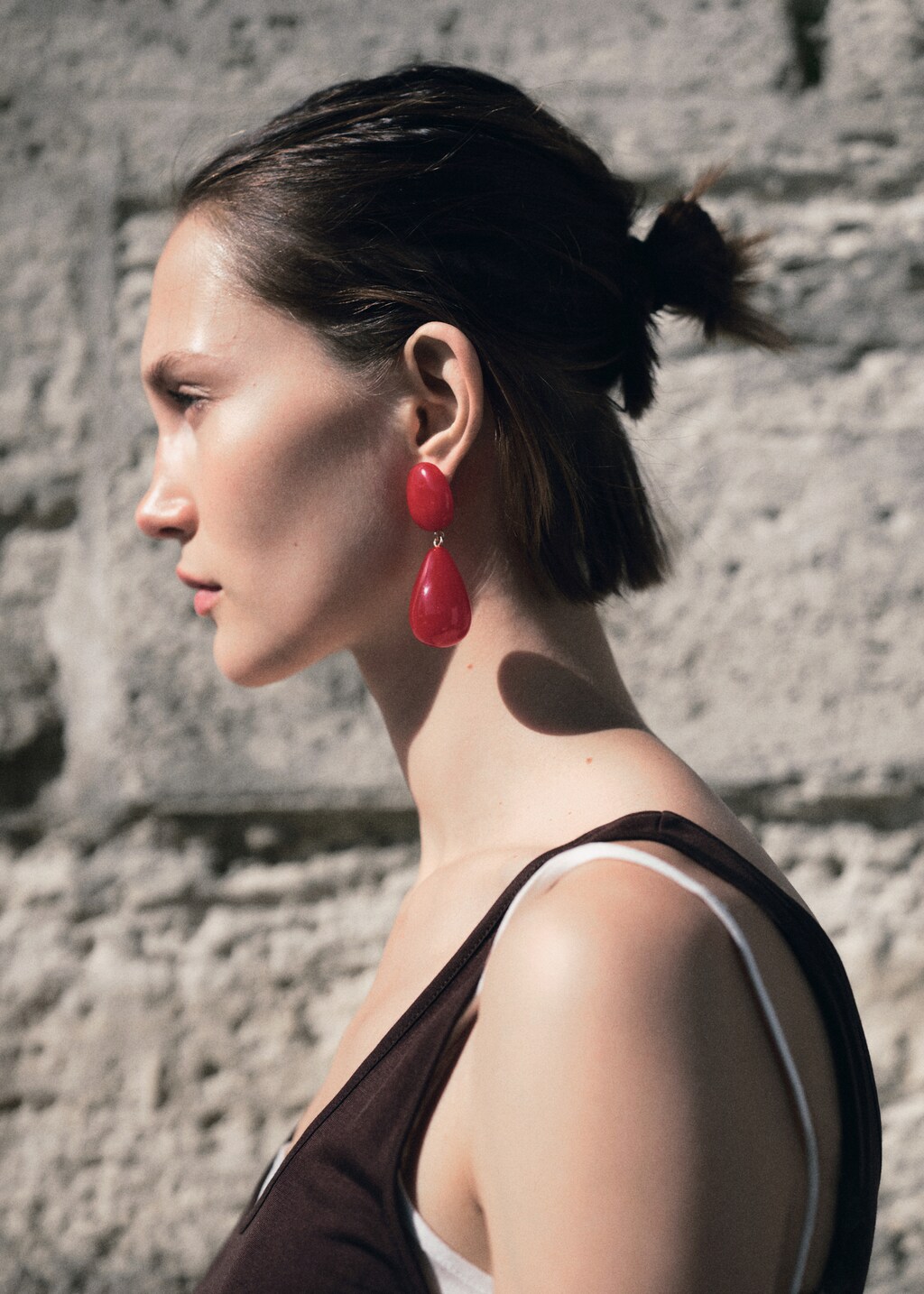 Resin drop earrings