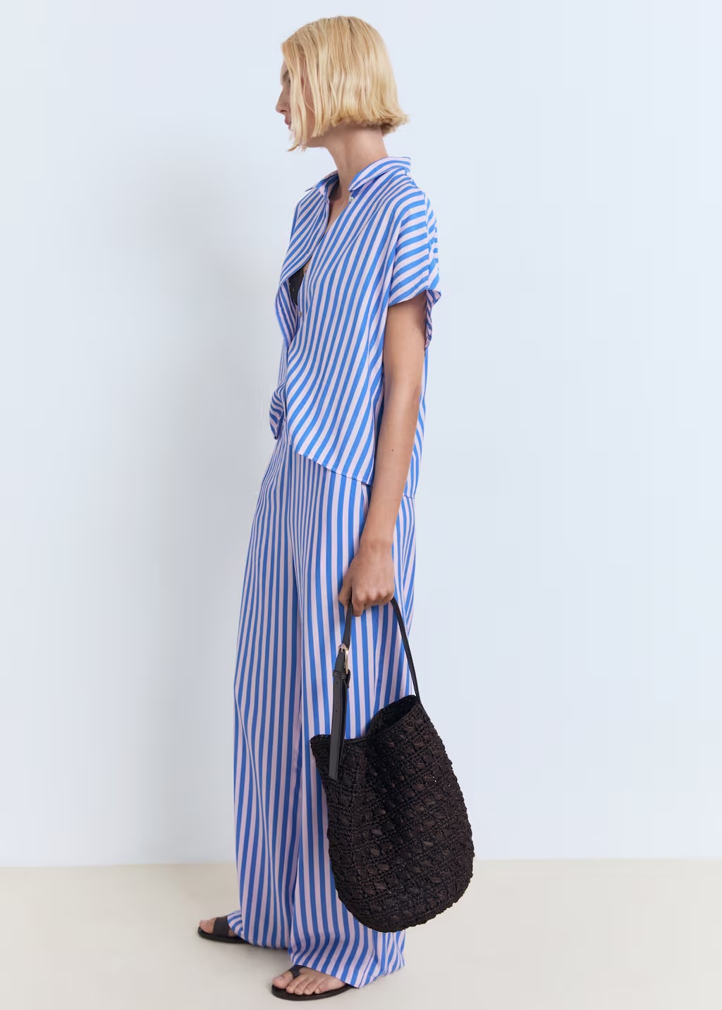 Stripe-print straight pants 3 Stripe-print straight pants
