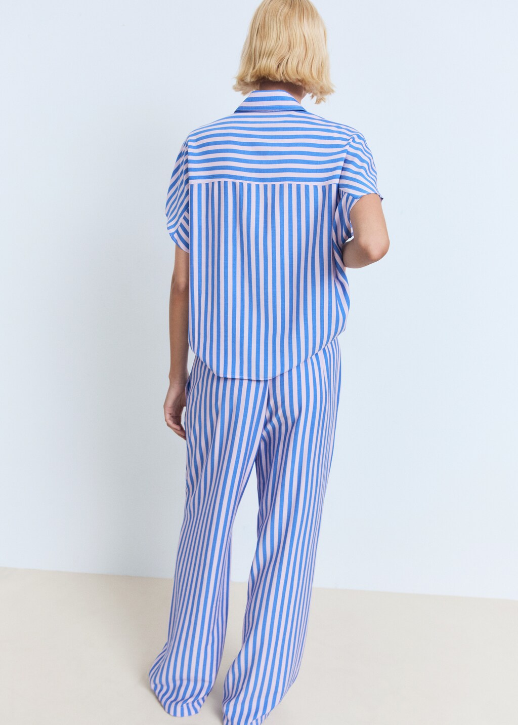 Stripe-print straight pants 4 Stripe-print straight pants