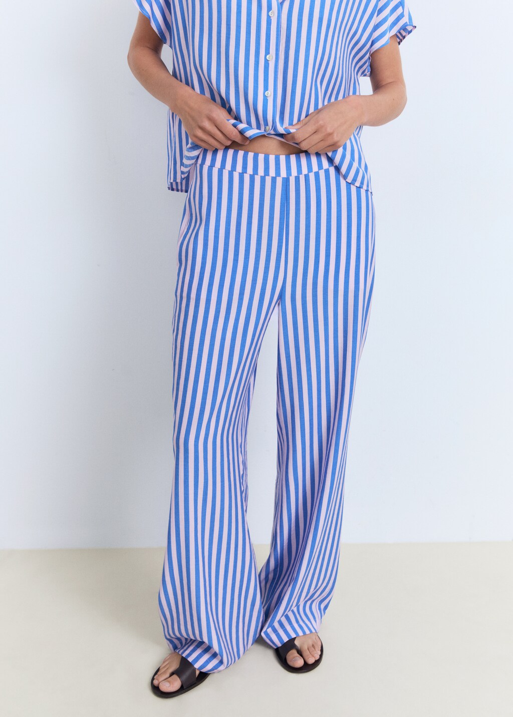 Stripe-print straight pants 5 Stripe-print straight pants