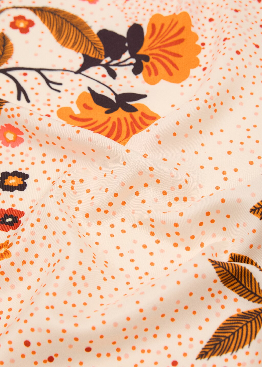 Floral-print scarf