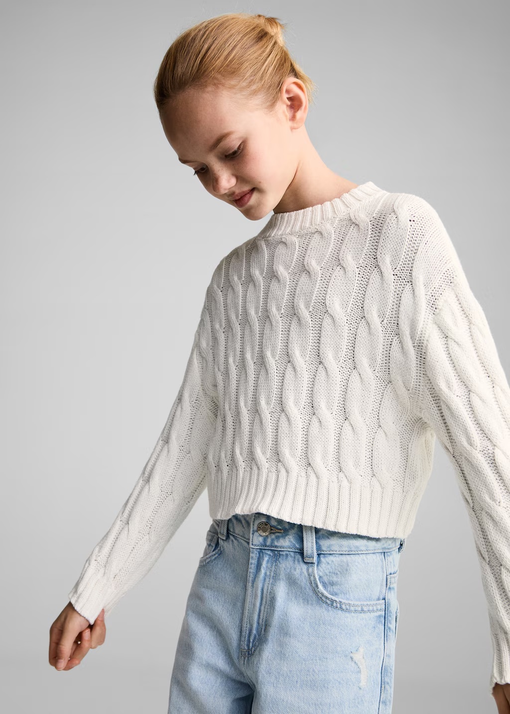 Braided knitted sweater