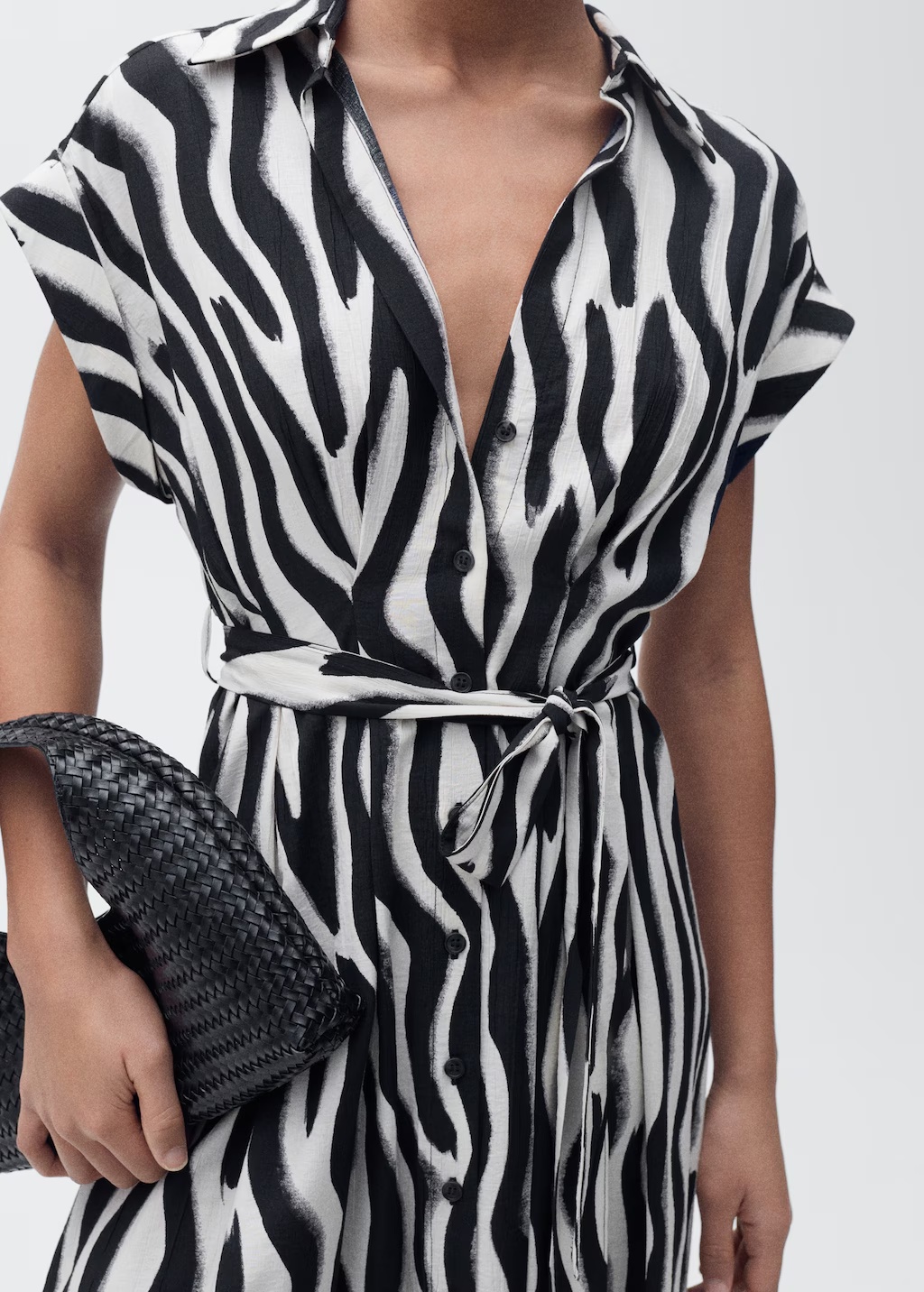 Zebra shirt dress