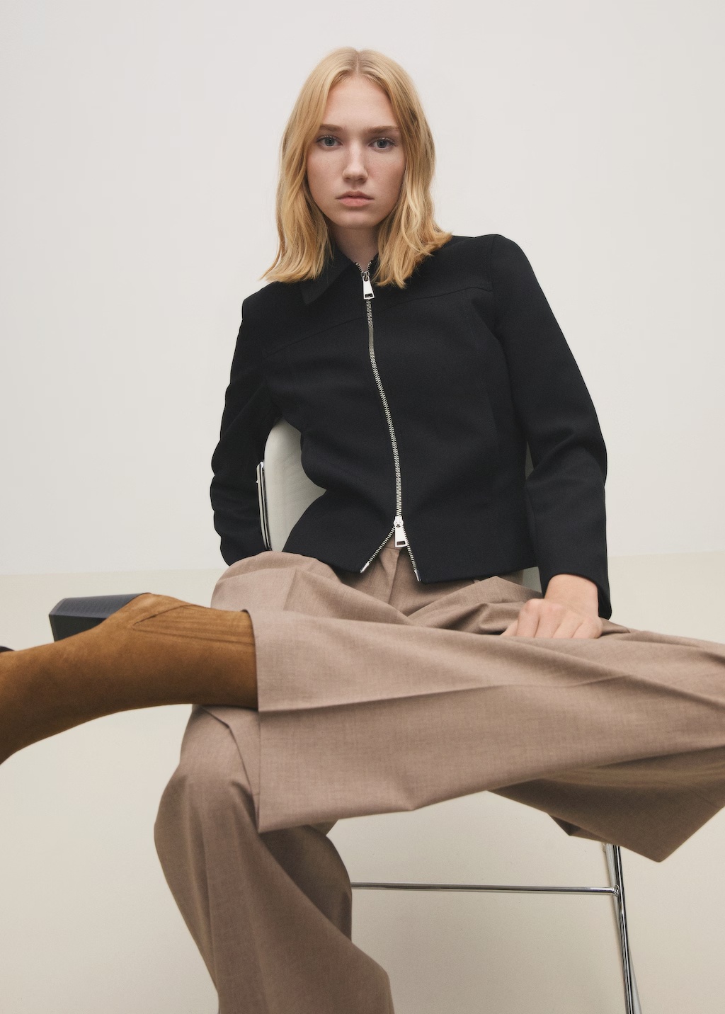 Suede block-heel boots