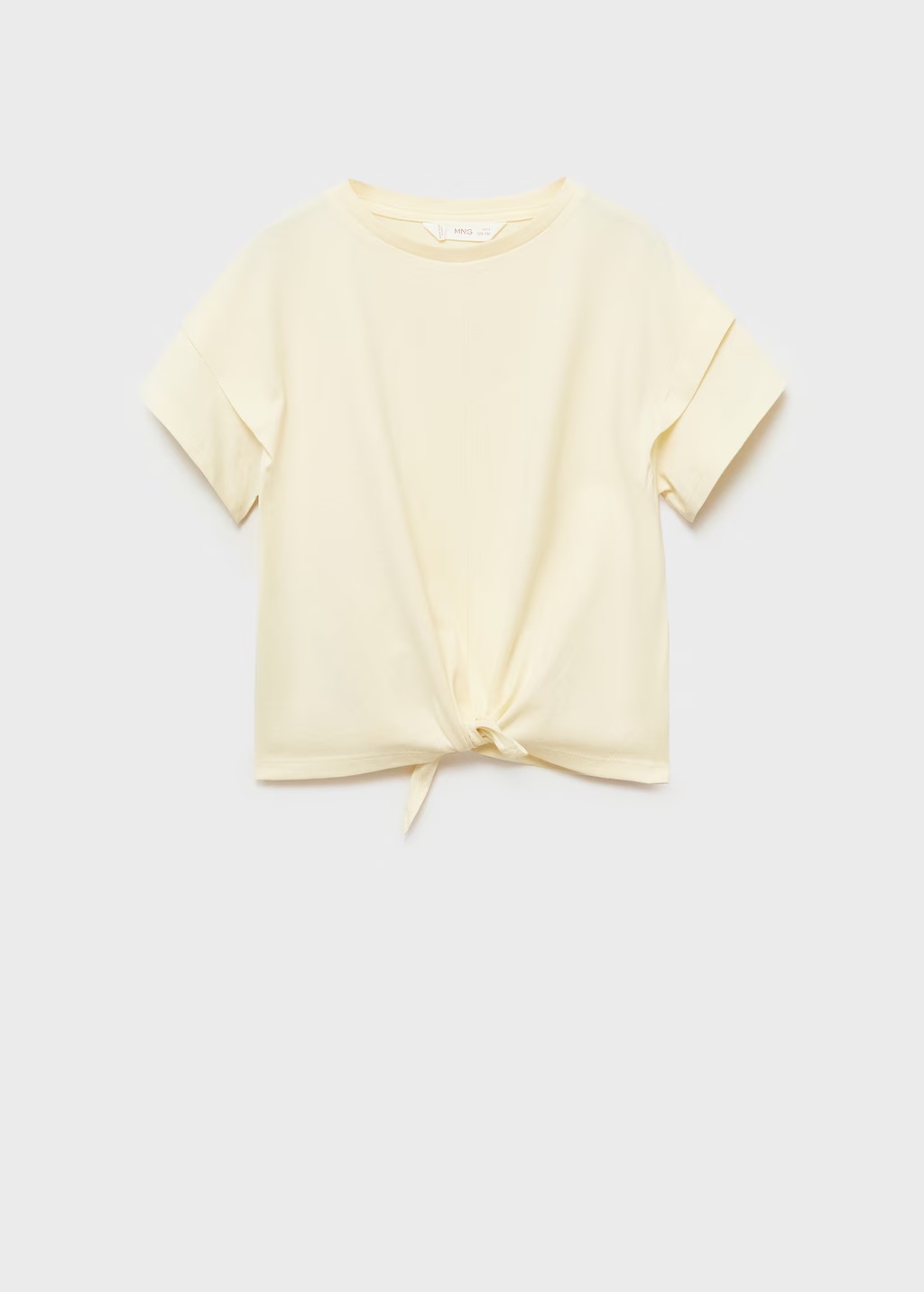 Cotton t-shirt with knot detail