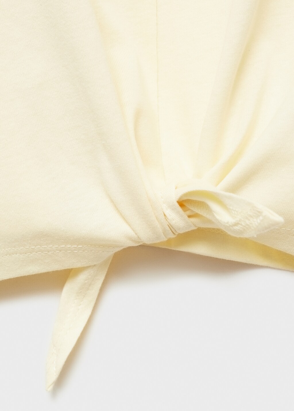 Cotton t-shirt with knot detail 3 Cotton t-shirt with knot detail