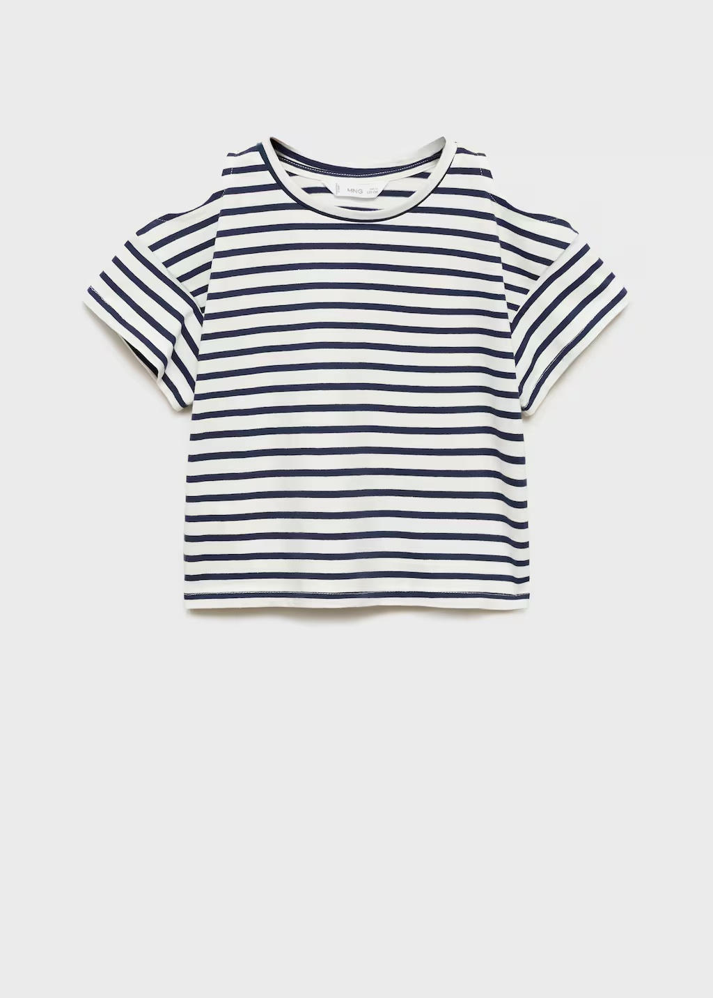 Cut-out t-shirt with striped shoulders 5 Cut-out t-shirt with striped shoulders