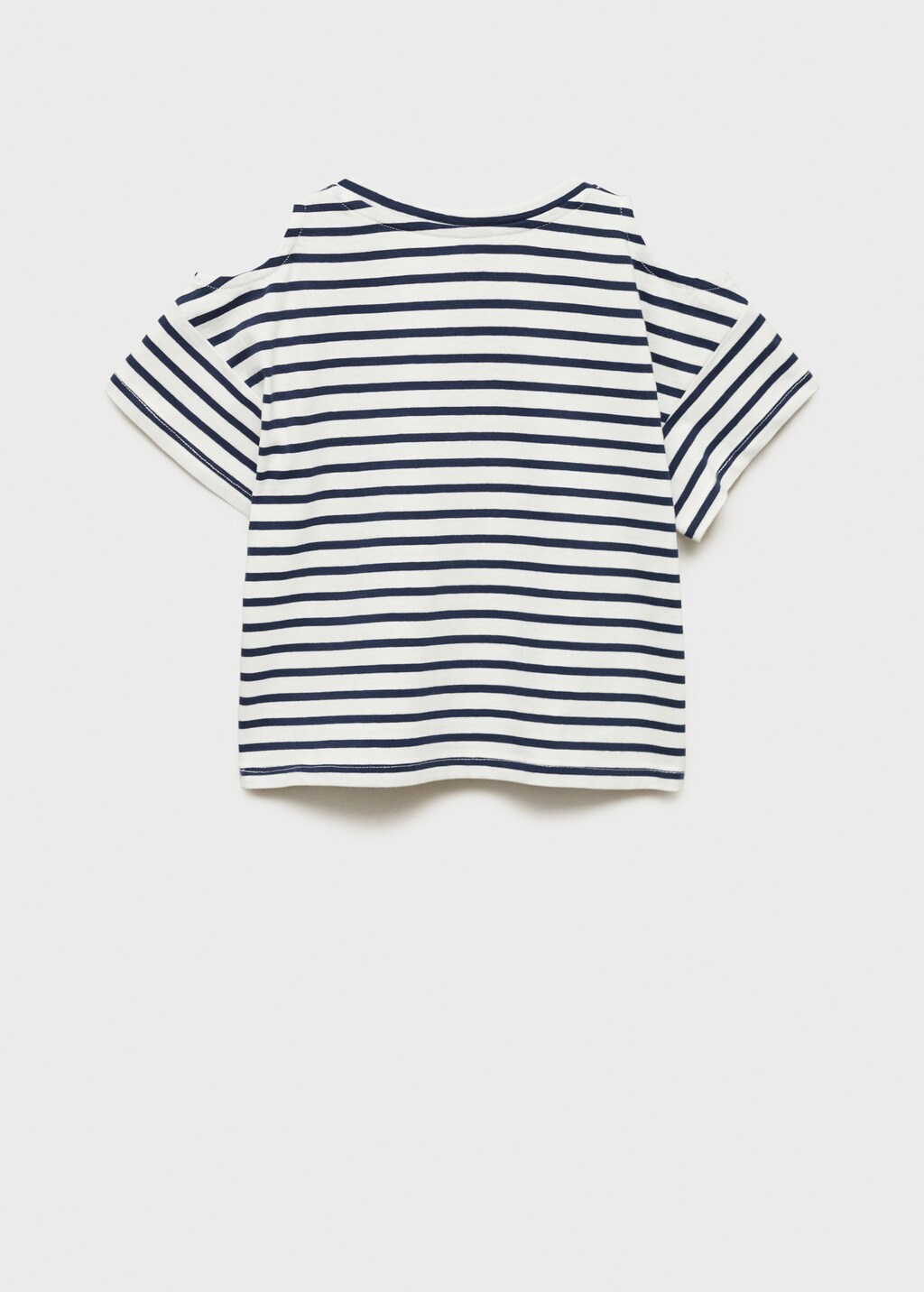 Cut-out t-shirt with striped shoulders 7 Cut-out t-shirt with striped shoulders