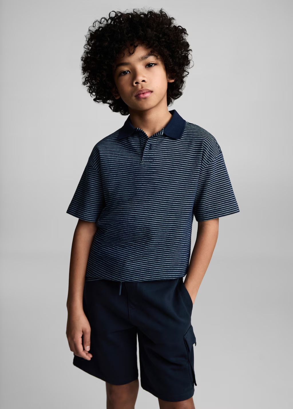Drawstring cargo Bermuda shorts
