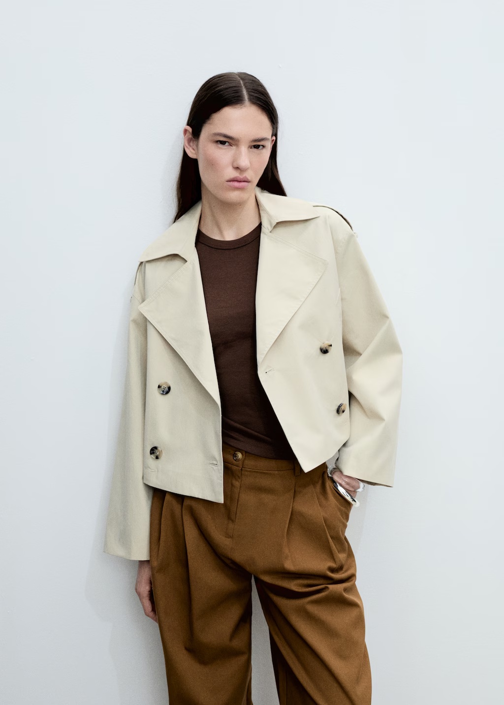 Wide leg pants in cotton and lyocell blend 5 Wide leg pants in cotton and lyocell blend