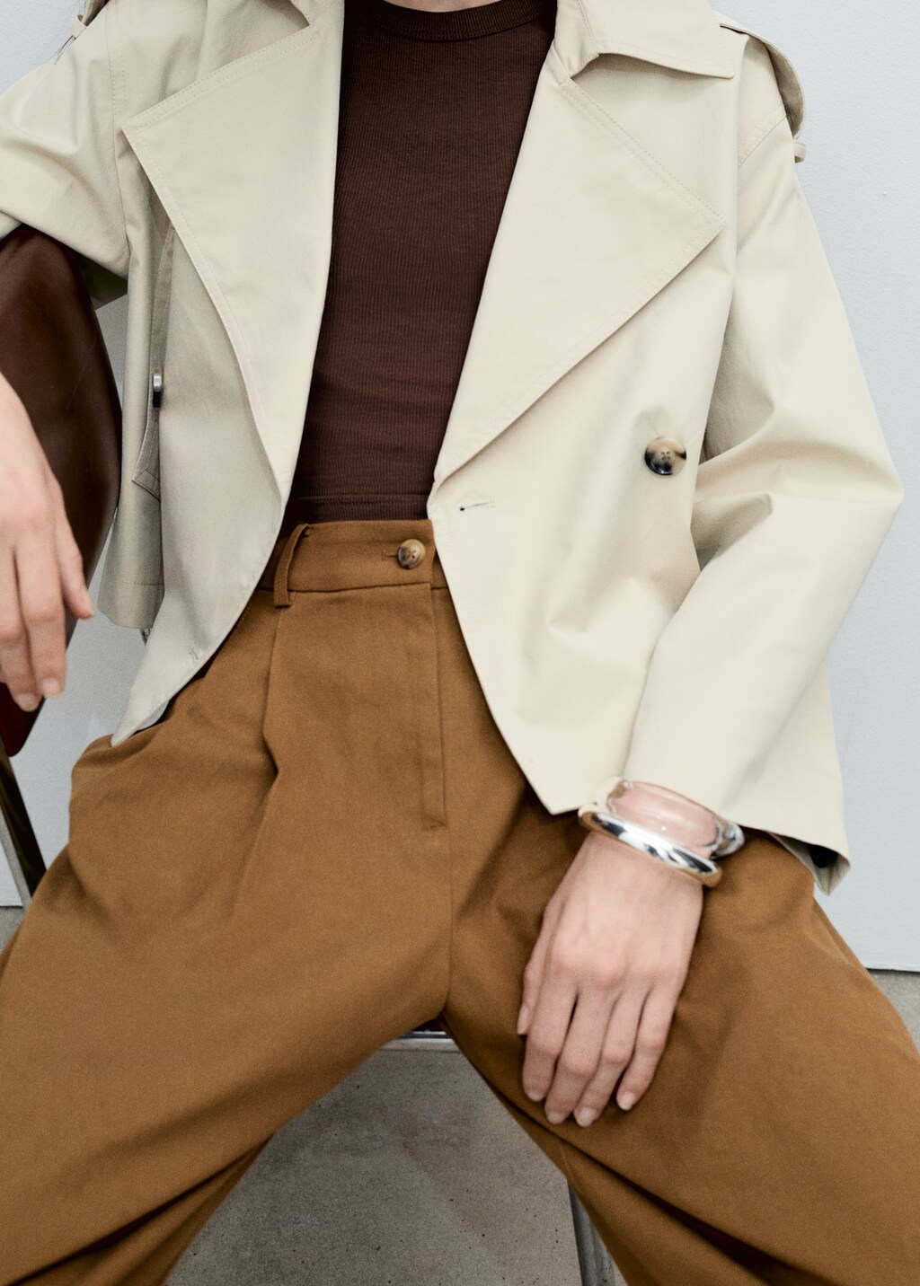 Wide leg pants in cotton and lyocell blend 6 Wide leg pants in cotton and lyocell blend
