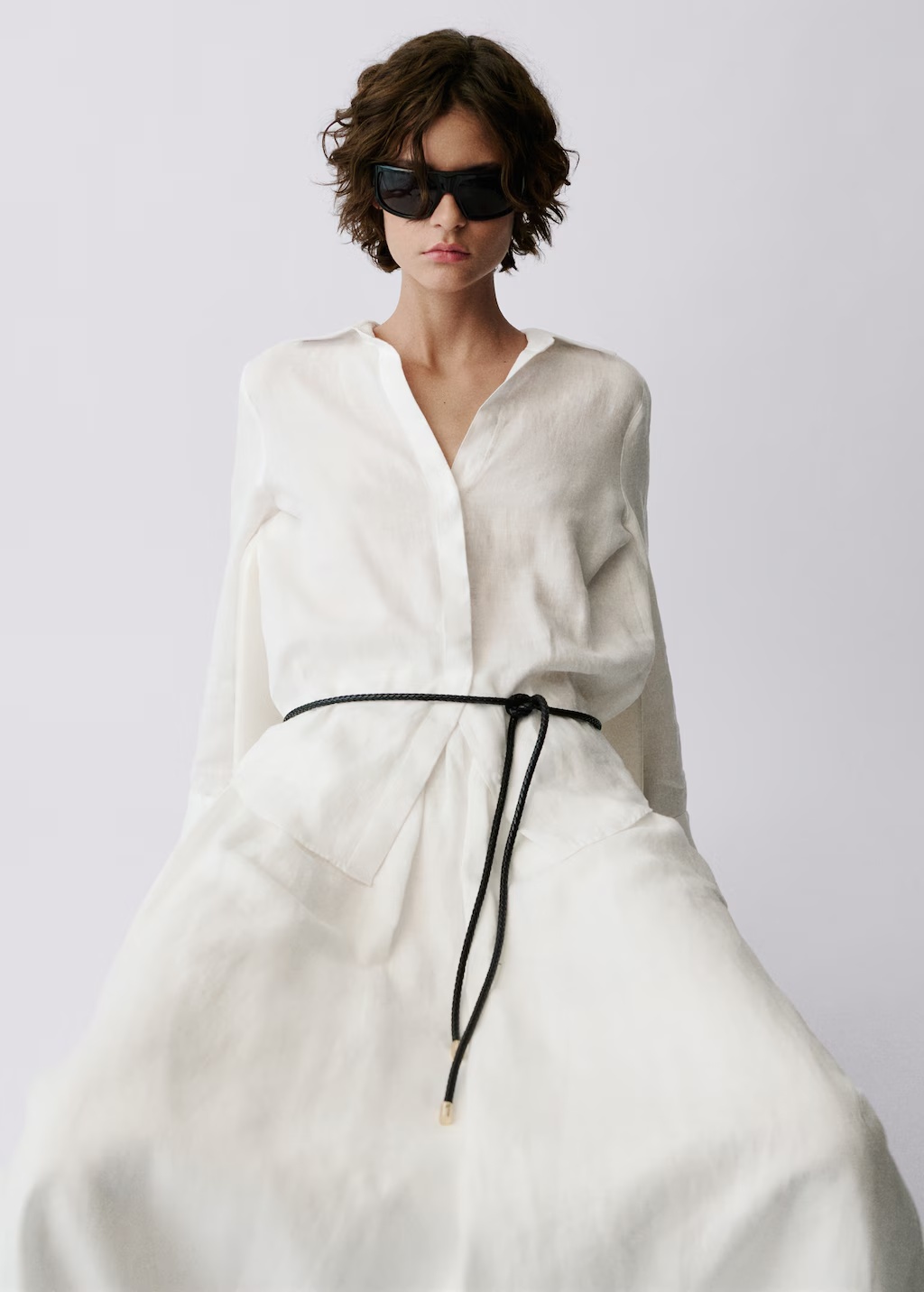 Linen-blend shirt