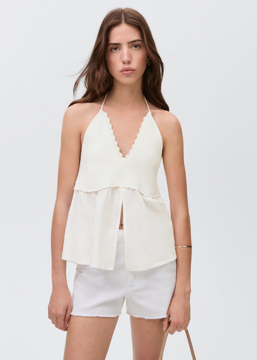 Slit knit top