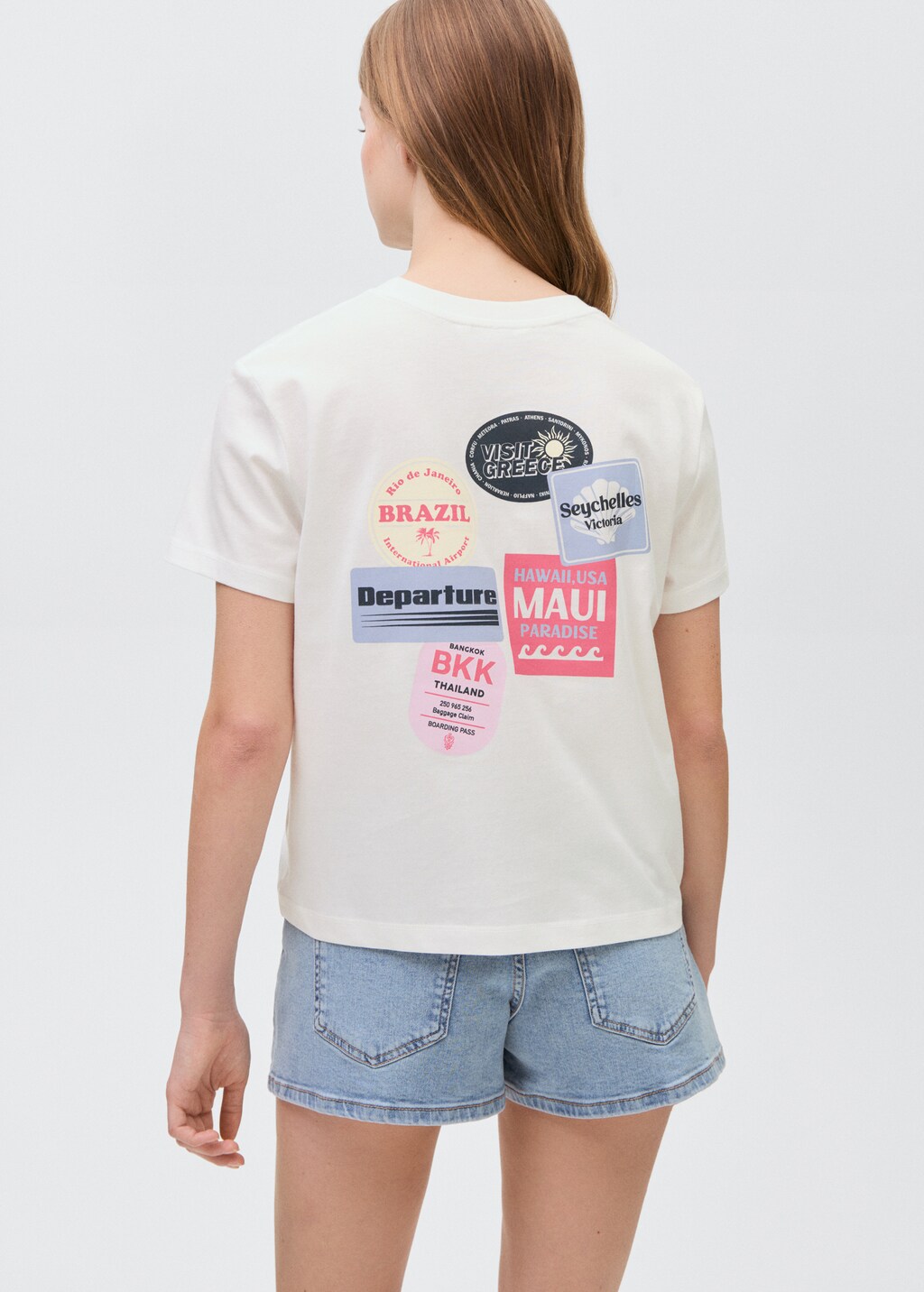 Printed cotton-blend T-shirt 4 Printed cotton-blend T-shirt