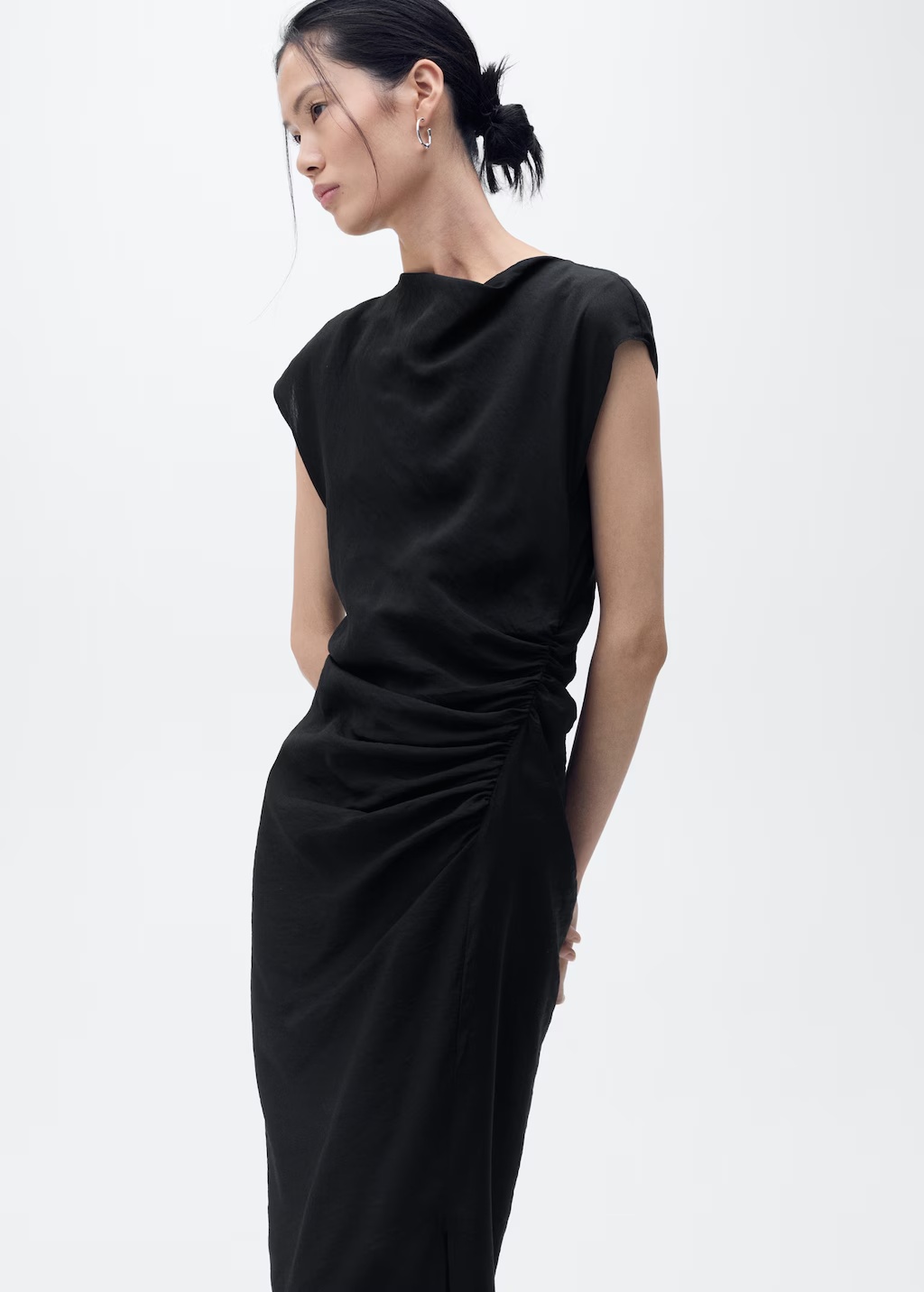 Draped straight dress