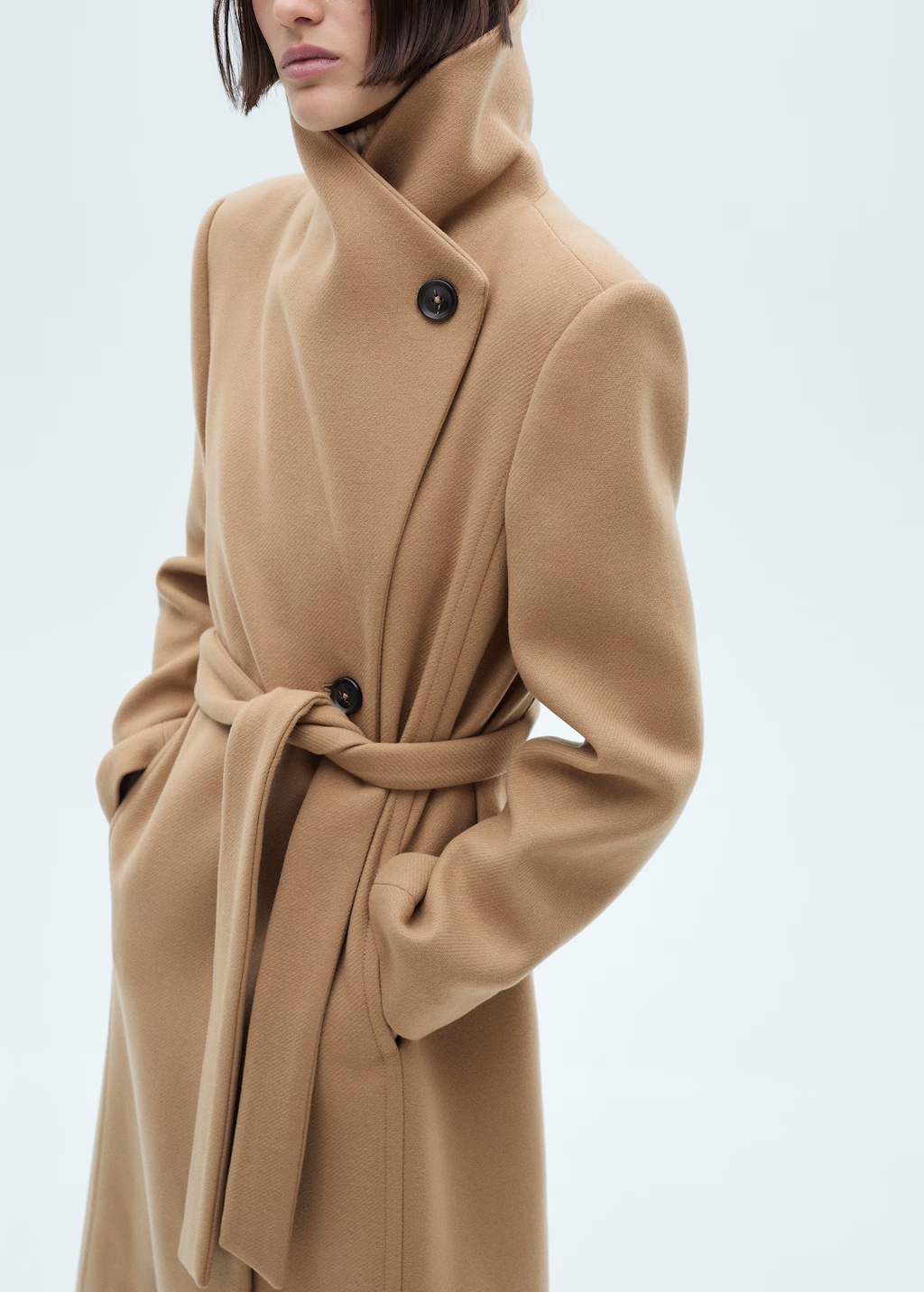 Manteco wool coat with belt