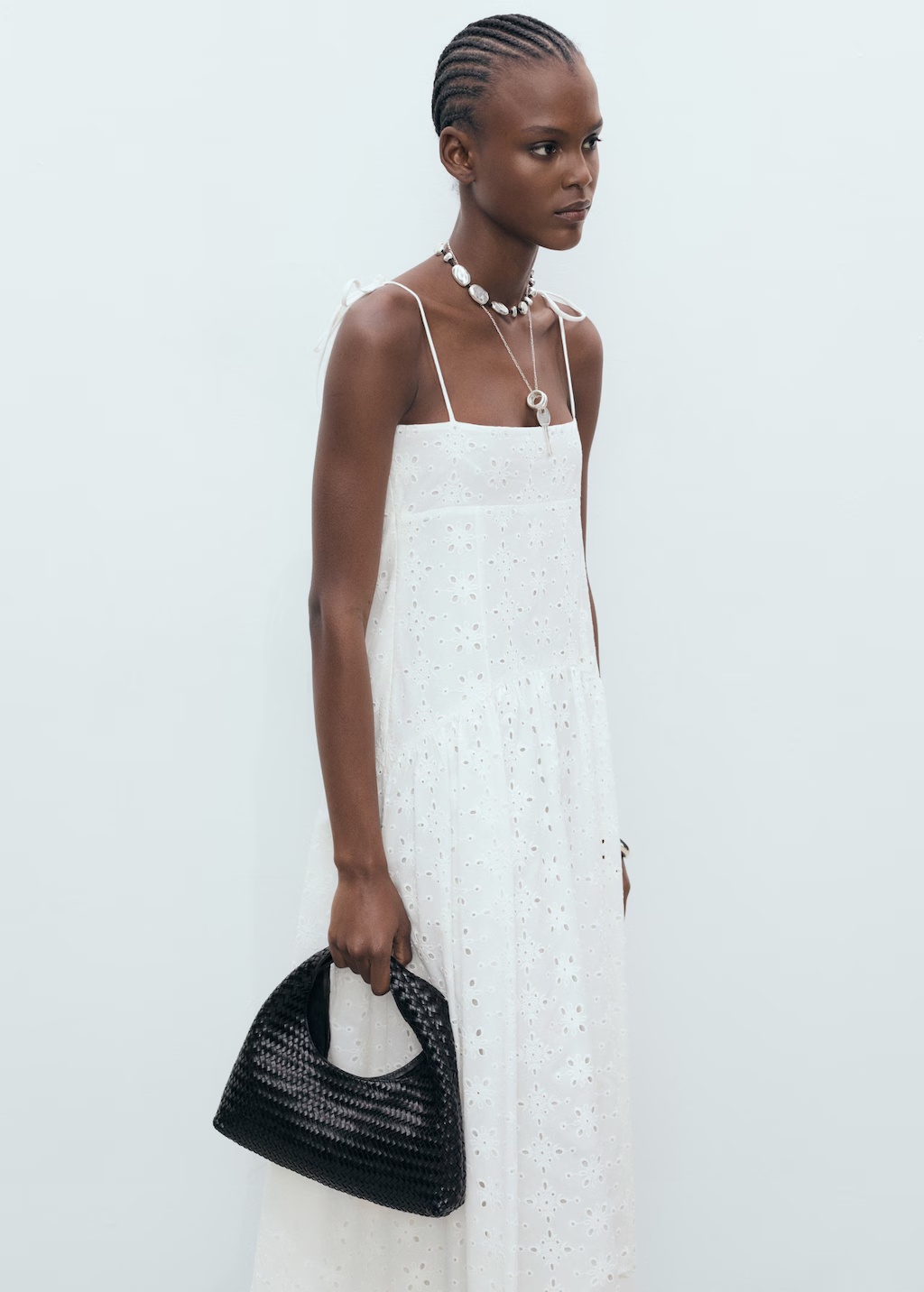 Die-cut midi-dress
