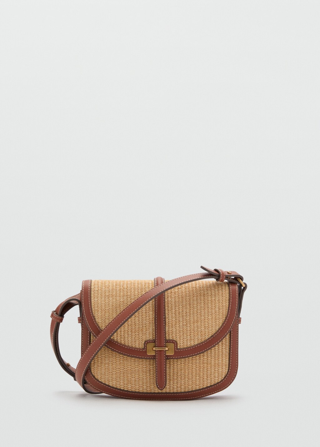 Raffia-effect shoulder bag 3 Raffia-effect shoulder bag