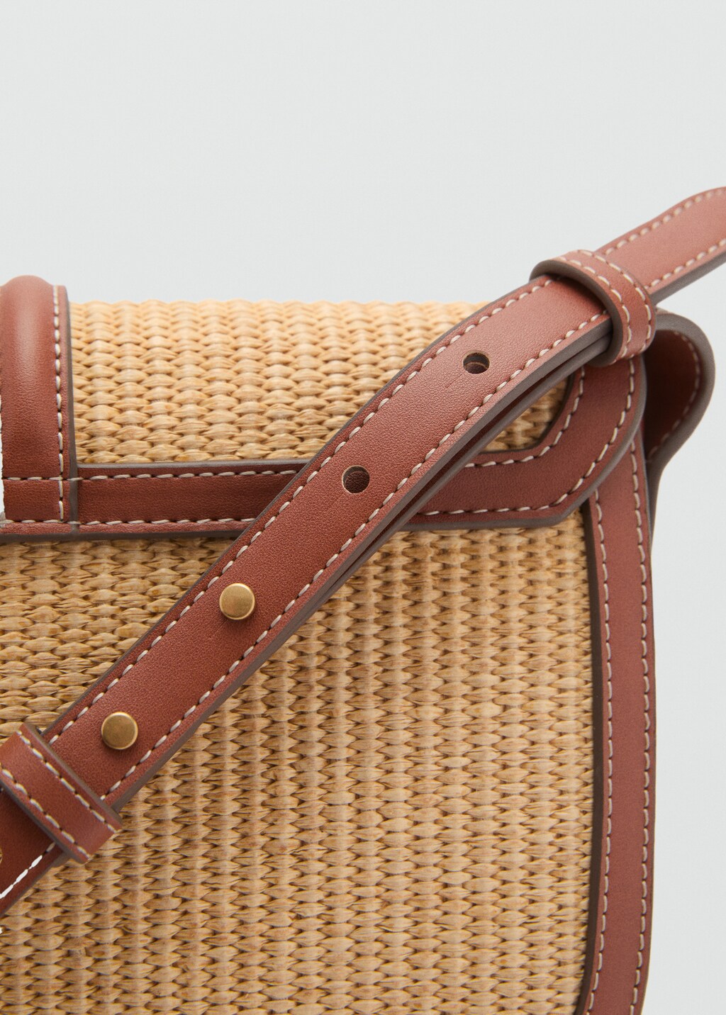 Raffia-effect shoulder bag 7 Raffia-effect shoulder bag