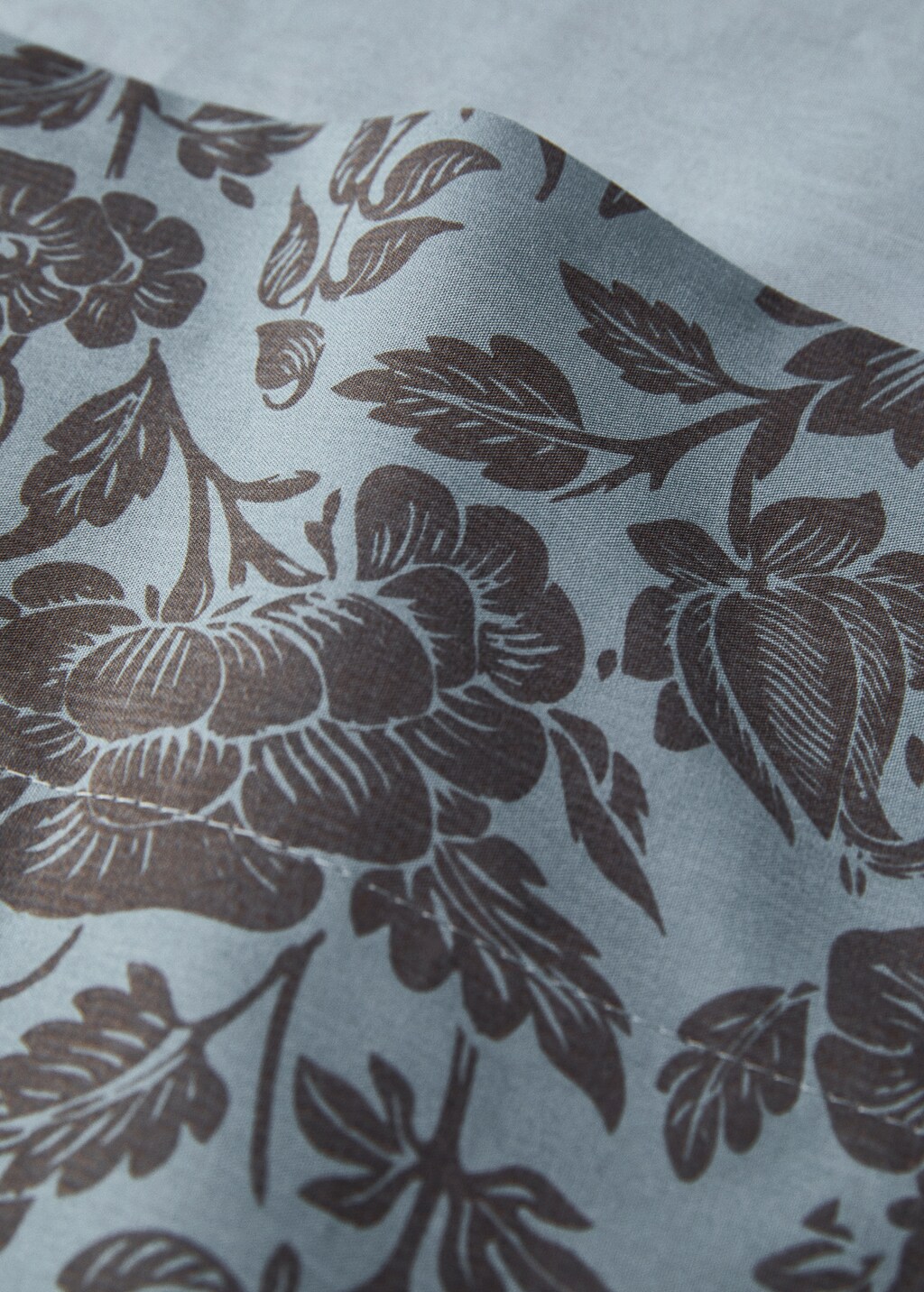 Cotton percale printed two-tone floral top sheet for 180/200 cm bed 5 Cotton percale printed two-tone floral top sheet for 180/200 cm bed
