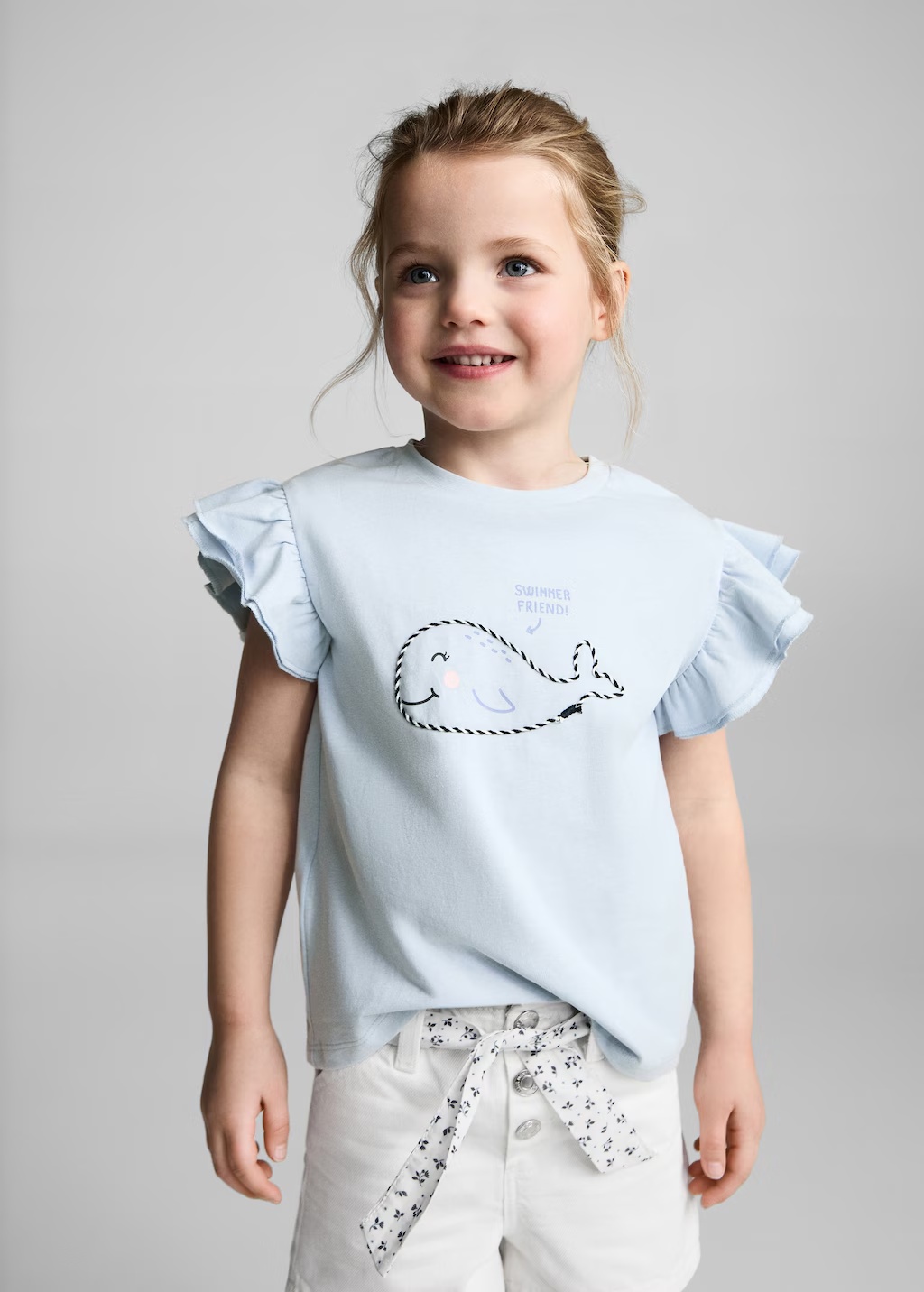 Ruffles embroidered  t-shirt