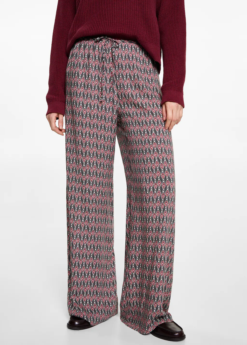 Flowy printed trousers