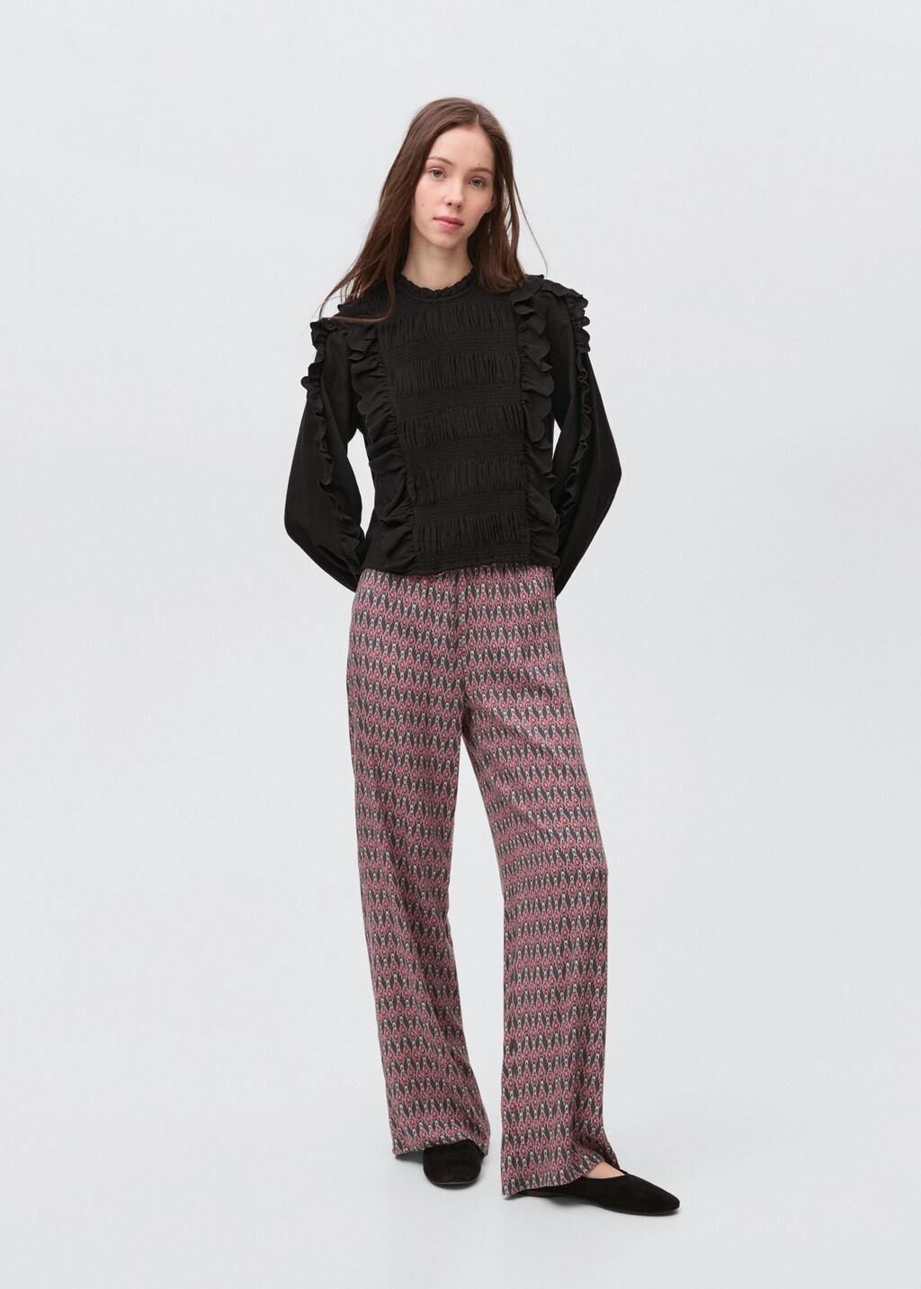 Ruched blouse with ruffles 3 Ruched blouse with ruffles