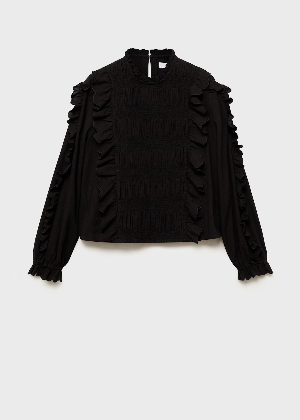 Ruched blouse with ruffles 7 Ruched blouse with ruffles