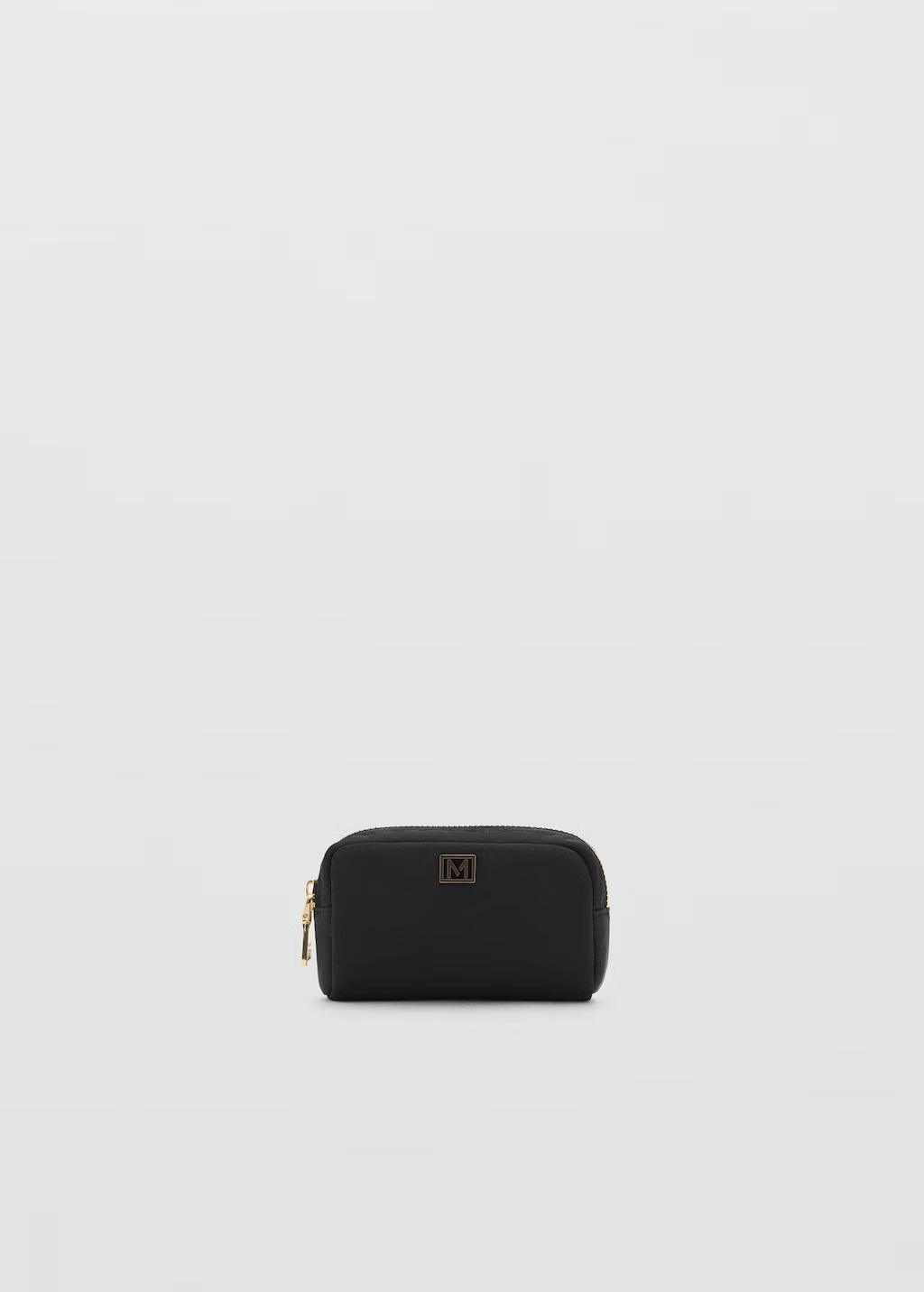 Zipped nylon cosmetics bag