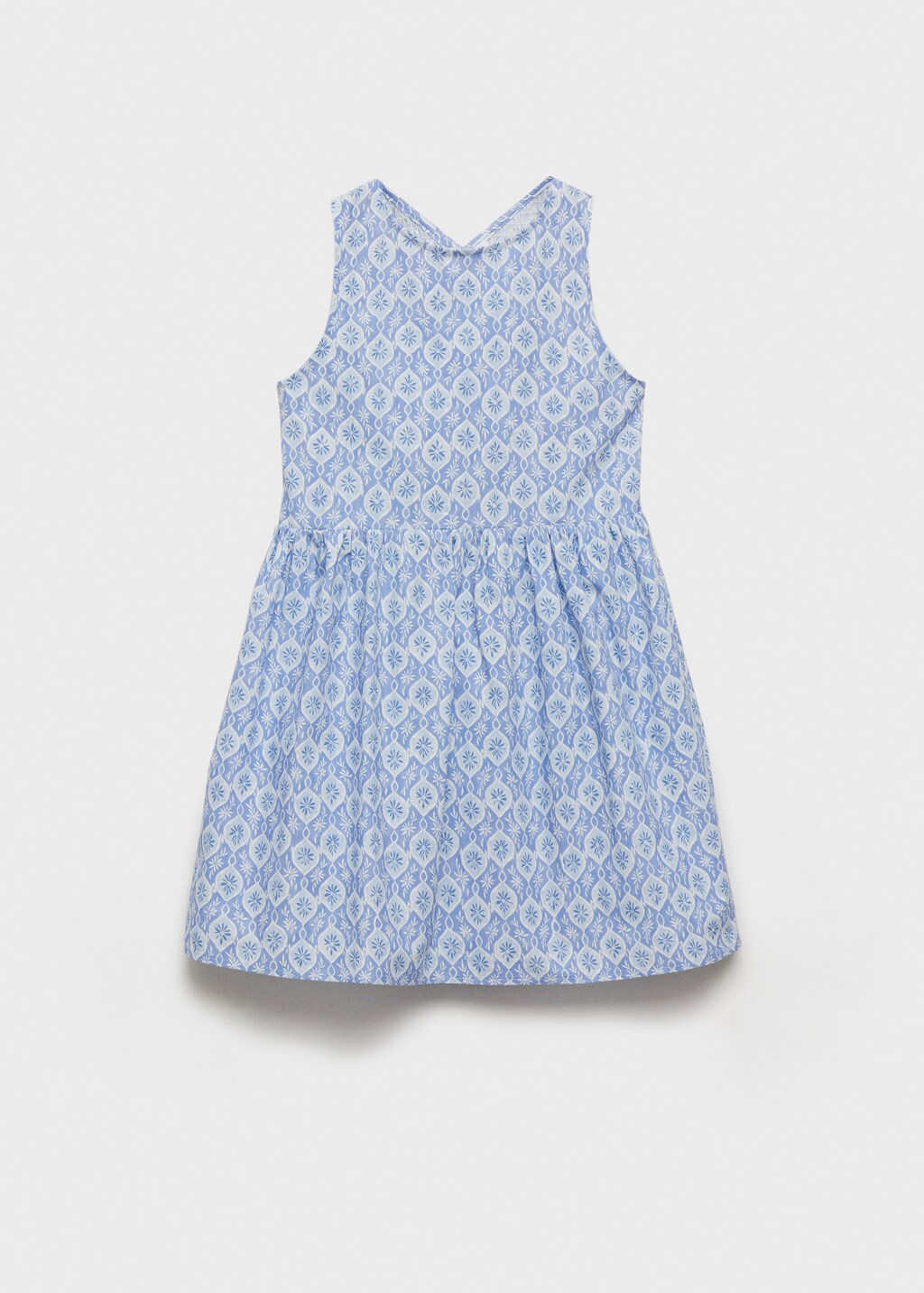 Printed ruffle dress