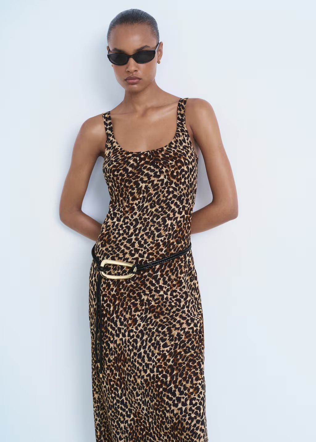 Leopard midi dress